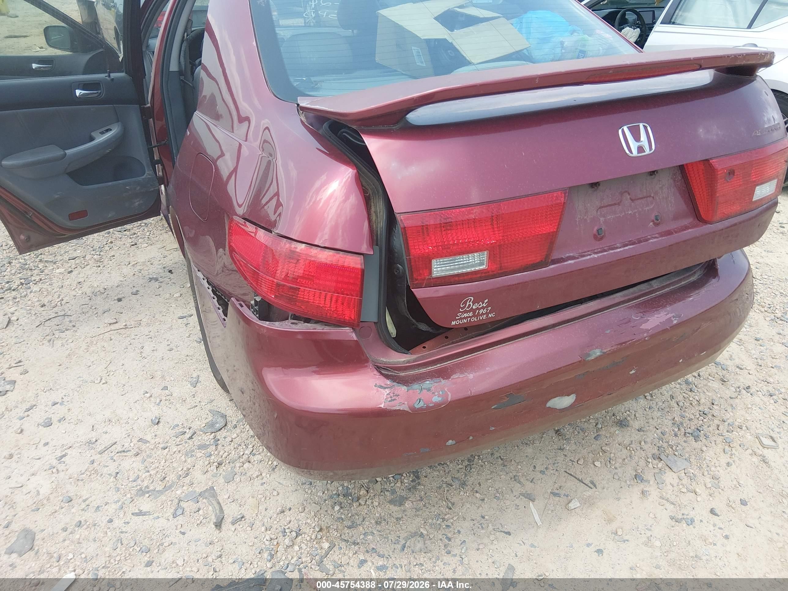 2005 Honda Accord 2.4 Ex Красный vin: 1HGCM56785A082212