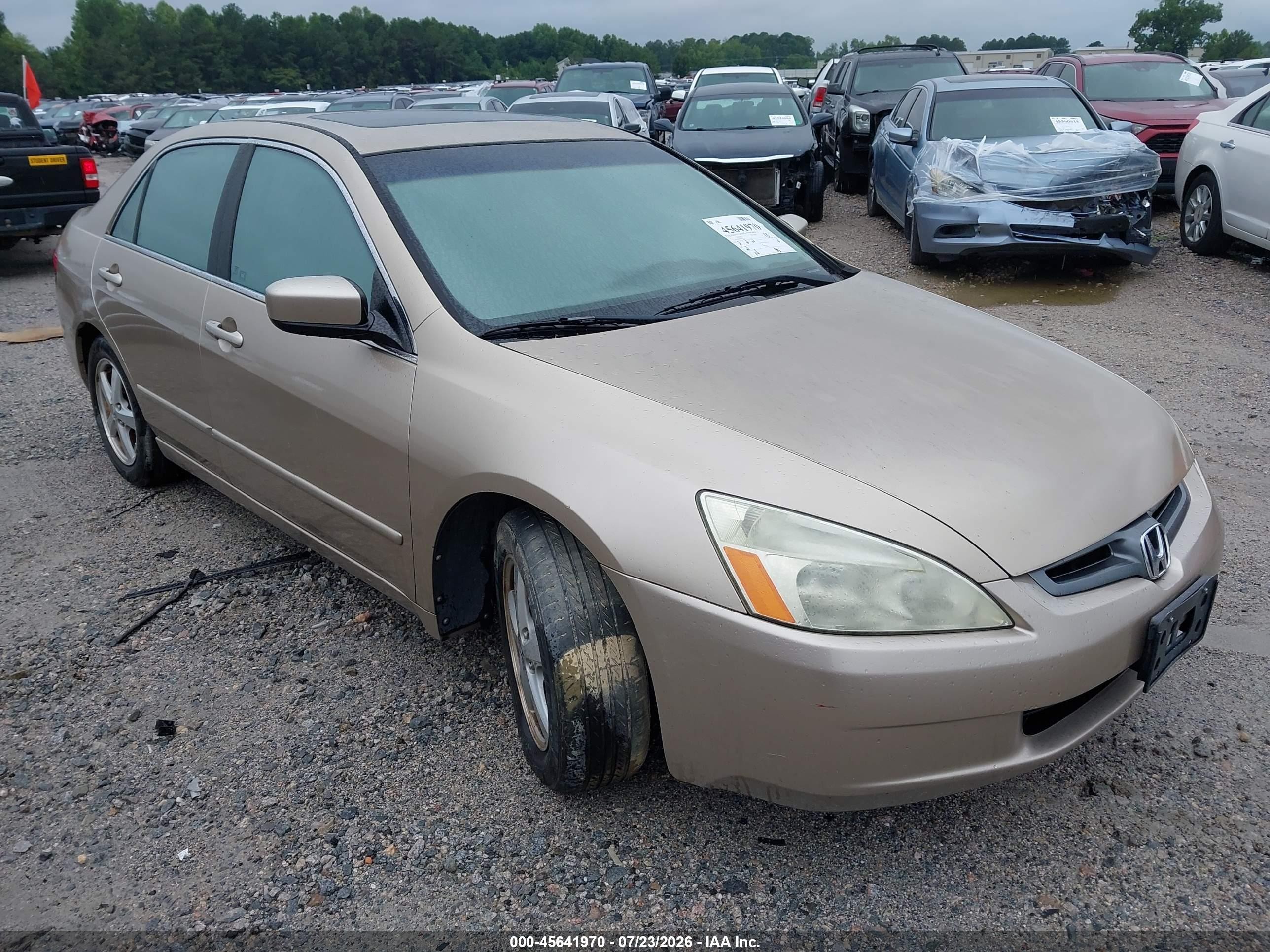 2005 Honda Accord 2.4 Ex Tan vin: 1HGCM56785A196663