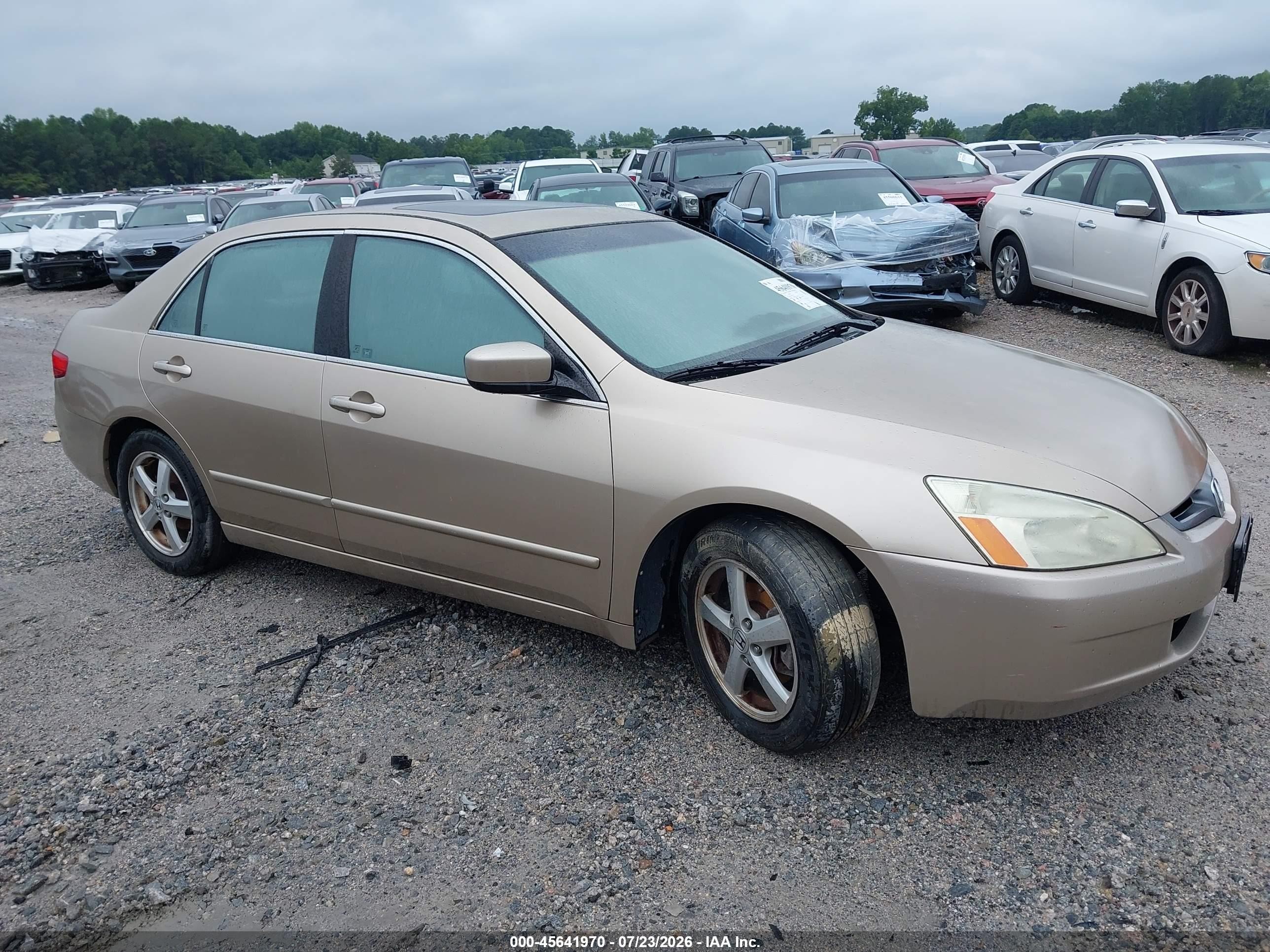 2005 Honda Accord 2.4 Ex Tan vin: 1HGCM56785A196663