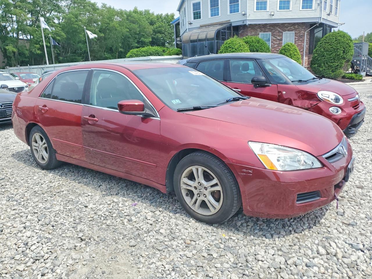 2007 Honda Accord Ex Красный vin: 1HGCM56787A022000