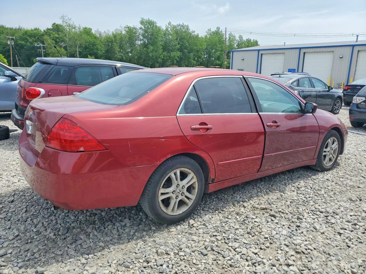 2007 Honda Accord Ex Красный vin: 1HGCM56787A022000