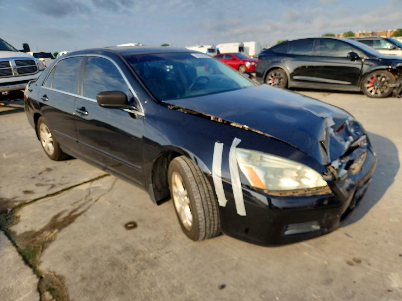 2007 Honda Accord Ex Black vin: 1HGCM56787A033580