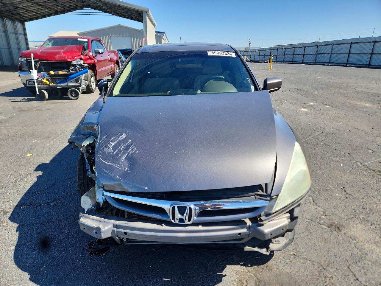 2007 Honda Accord Ex Gray vin: 1HGCM56787A041498