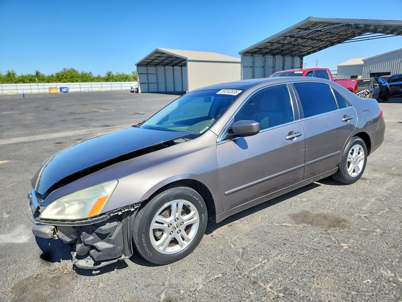 2007 Honda Accord Ex Gray vin: 1HGCM56787A041498