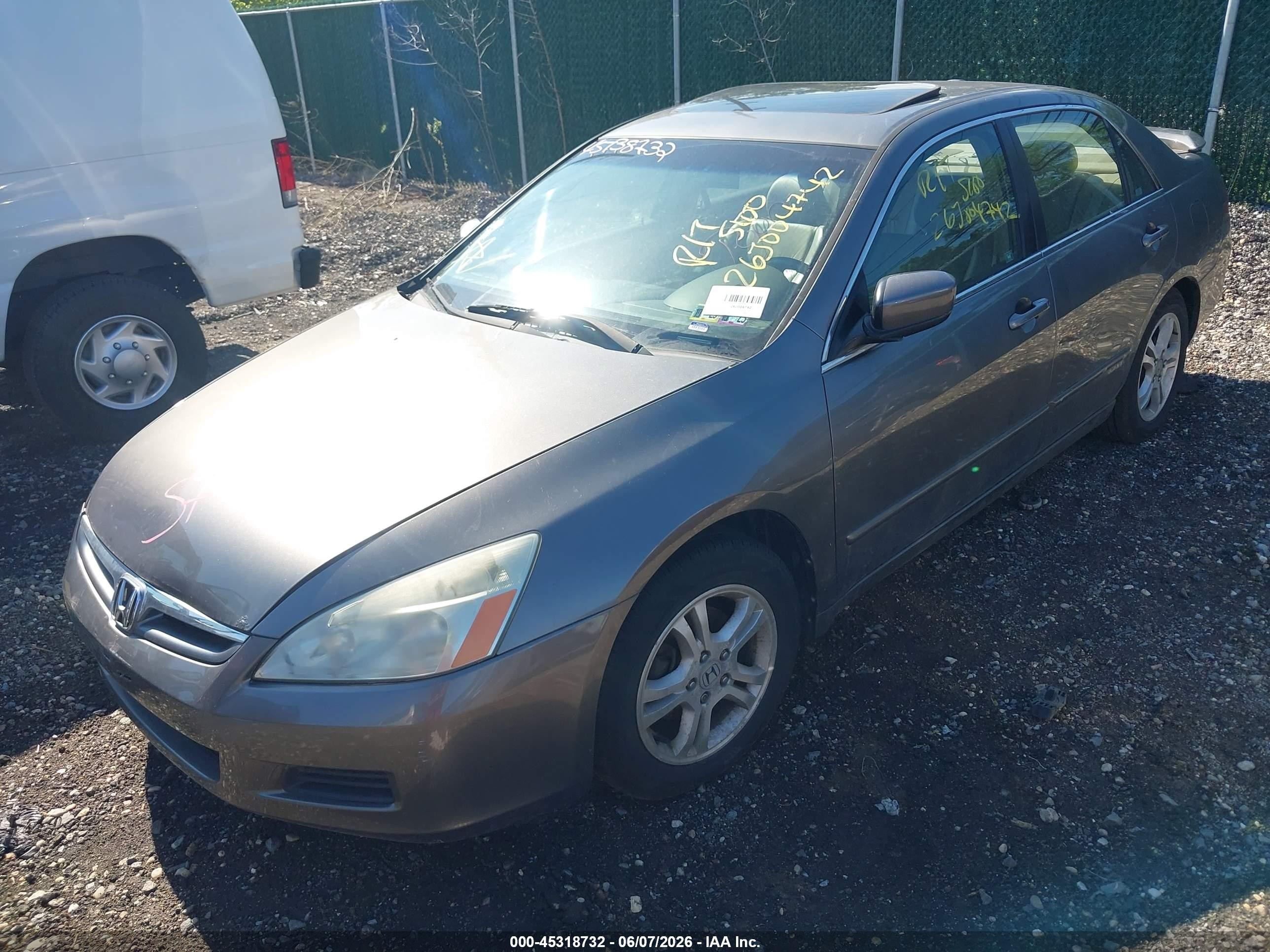 2007 Honda Accord 2.4 Ex Gray vin: 1HGCM56787A117625