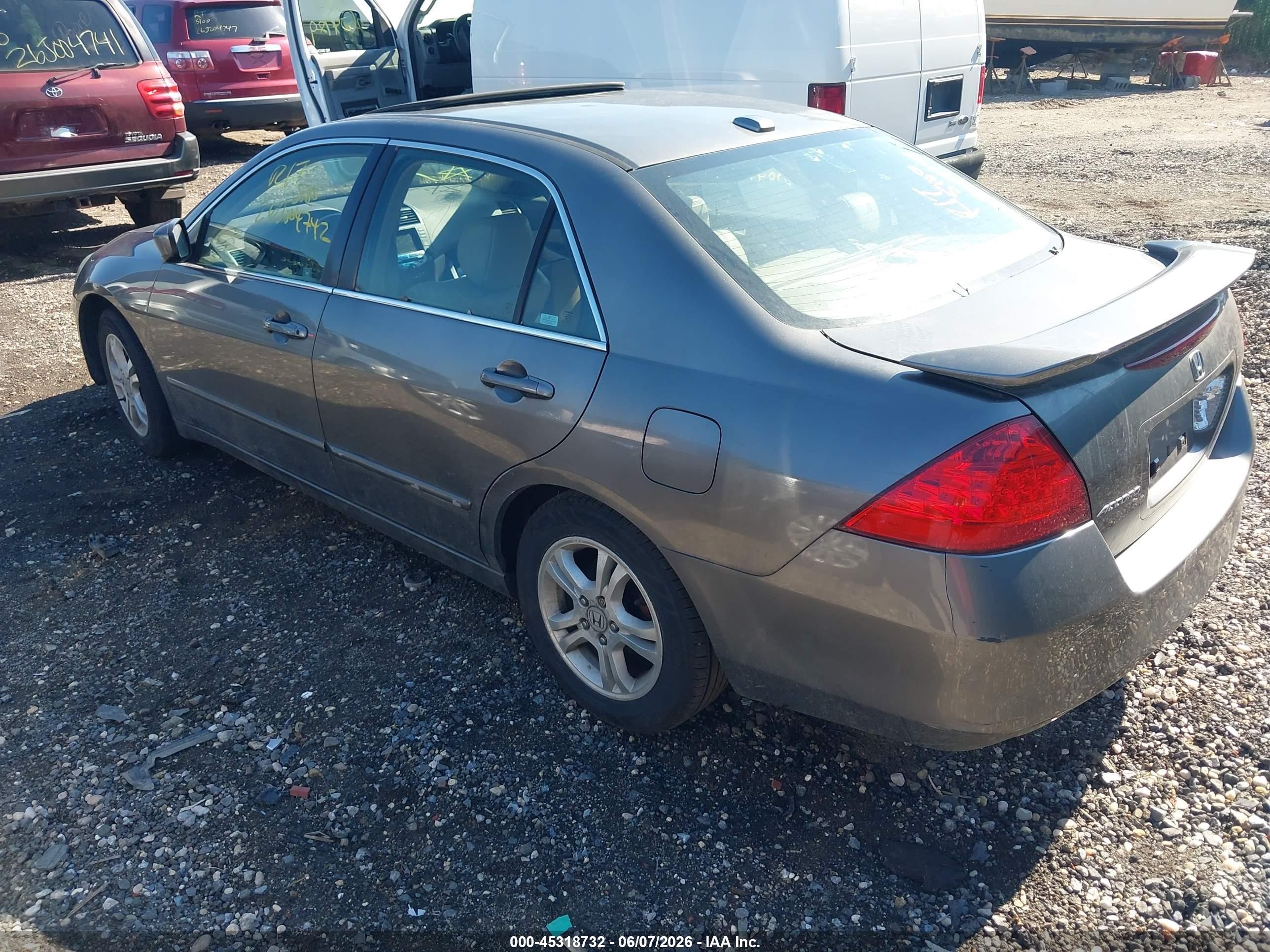 2007 Honda Accord 2.4 Ex Gray vin: 1HGCM56787A117625