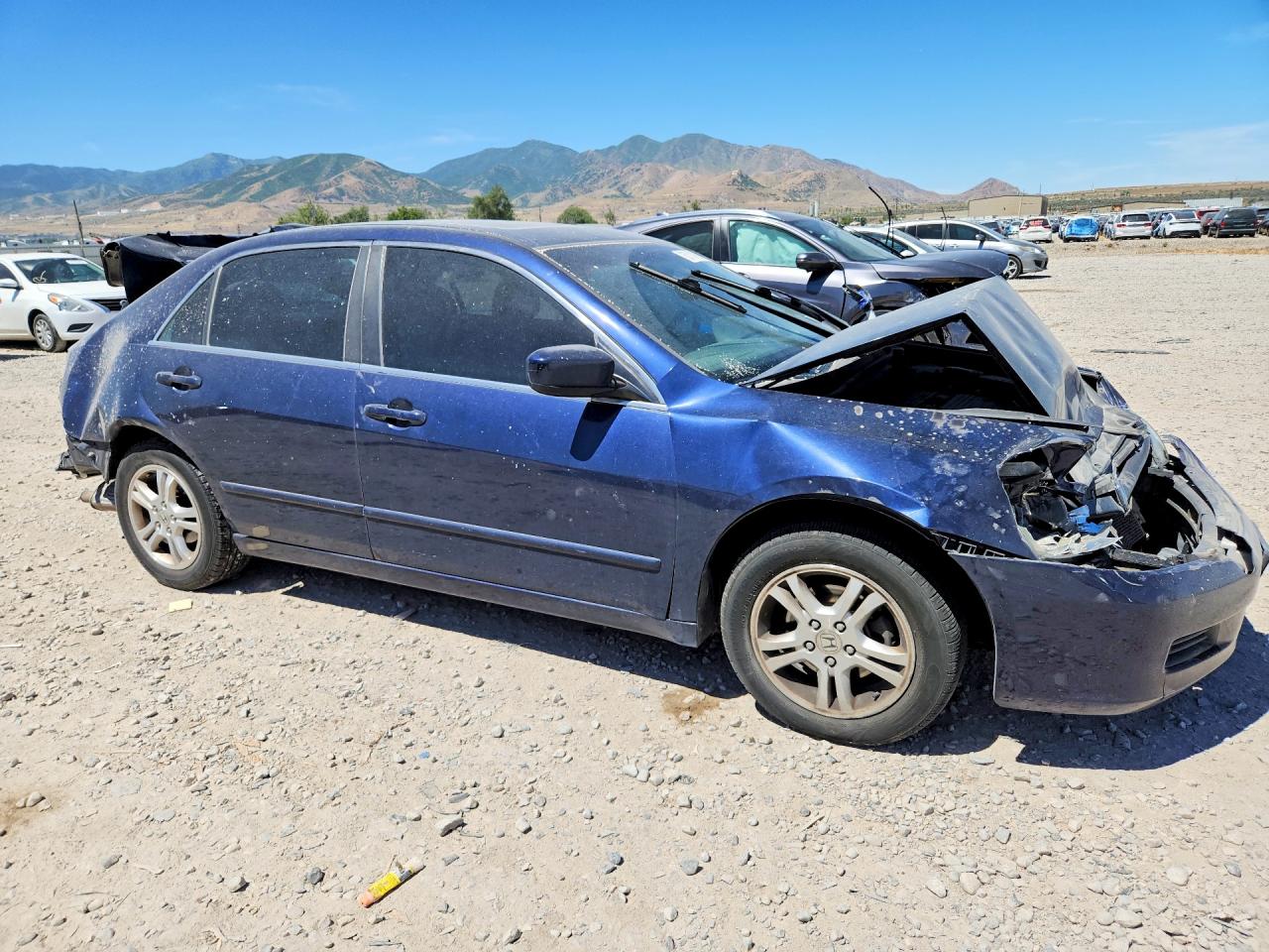 2007 Honda Accord Ex Blue vin: 1HGCM56787A139060