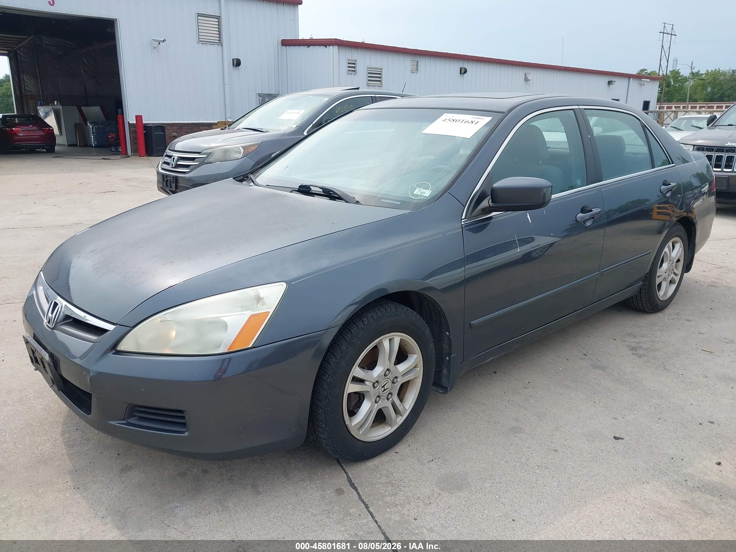 2007 Honda Accord 2.4 Ex Синий vin: 1HGCM56787A177002