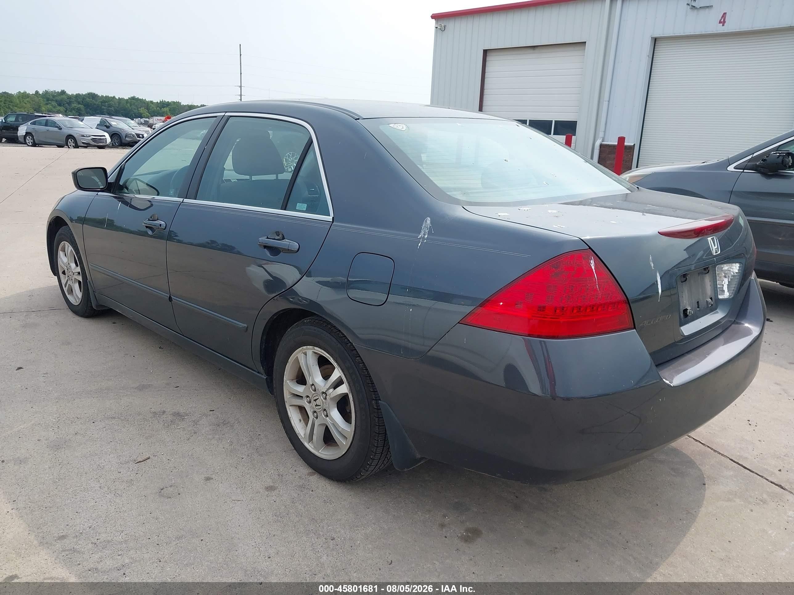 2007 Honda Accord 2.4 Ex Синий vin: 1HGCM56787A177002