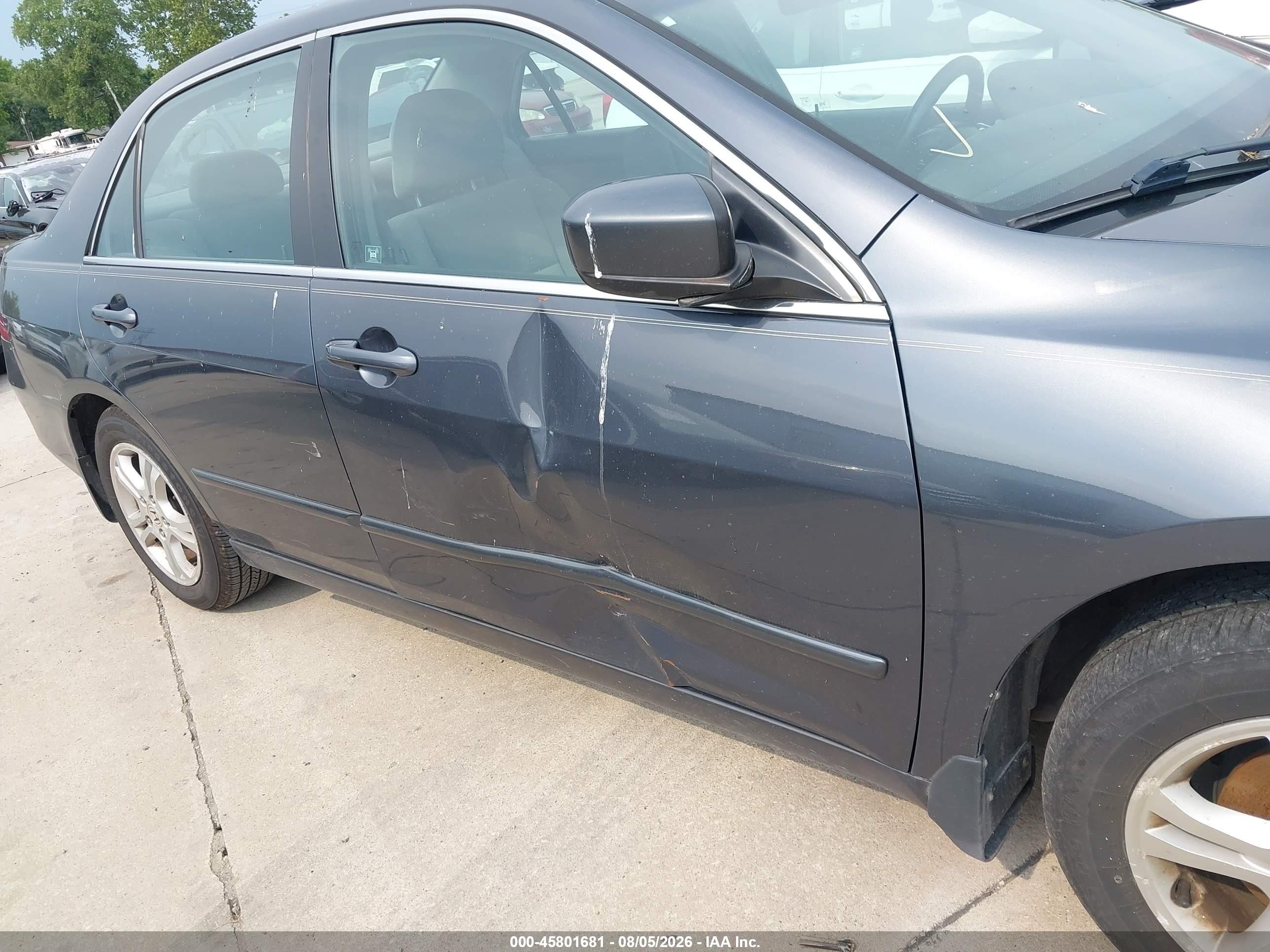 2007 Honda Accord 2.4 Ex Синий vin: 1HGCM56787A177002