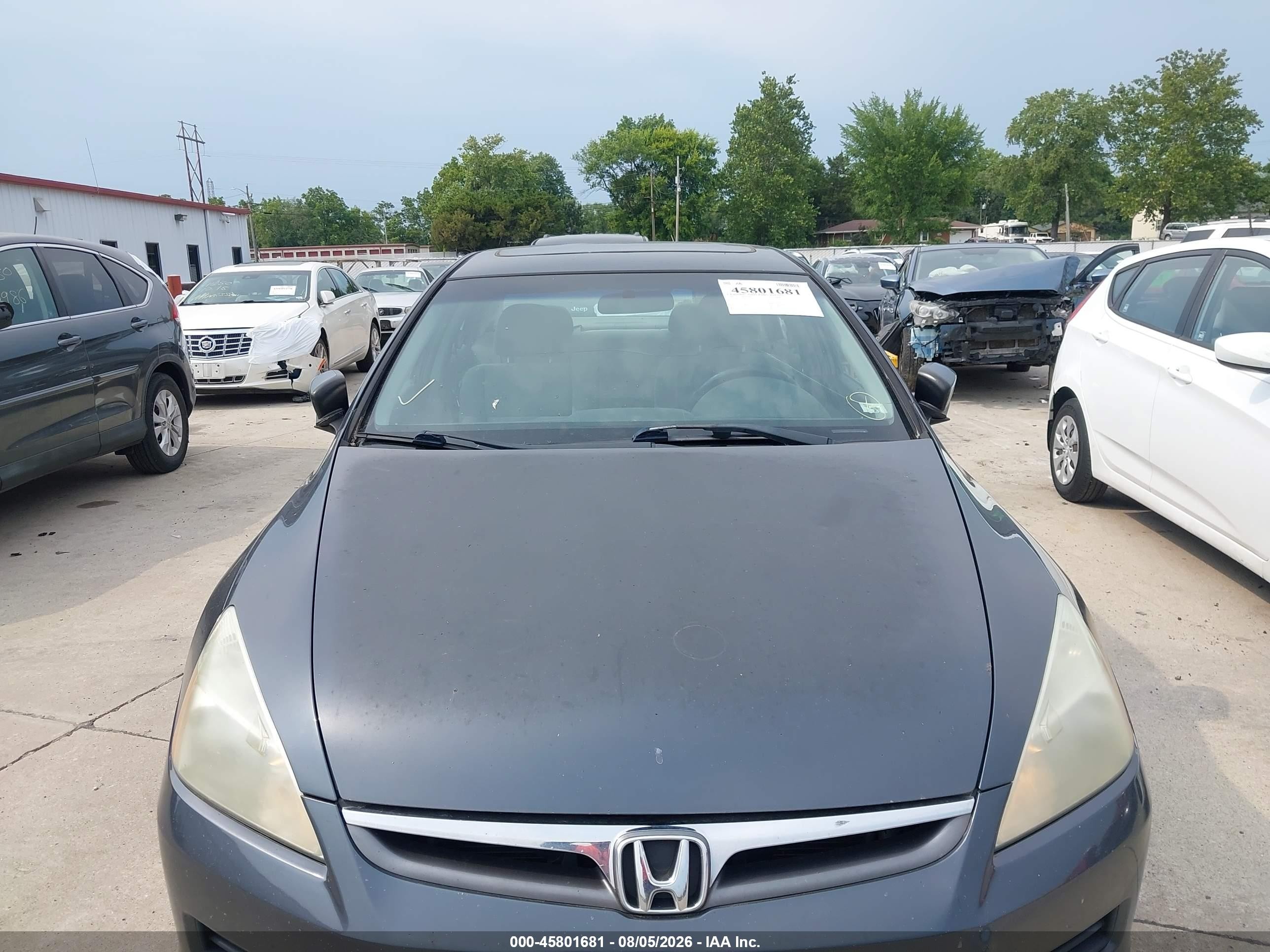 2007 Honda Accord 2.4 Ex Синий vin: 1HGCM56787A177002