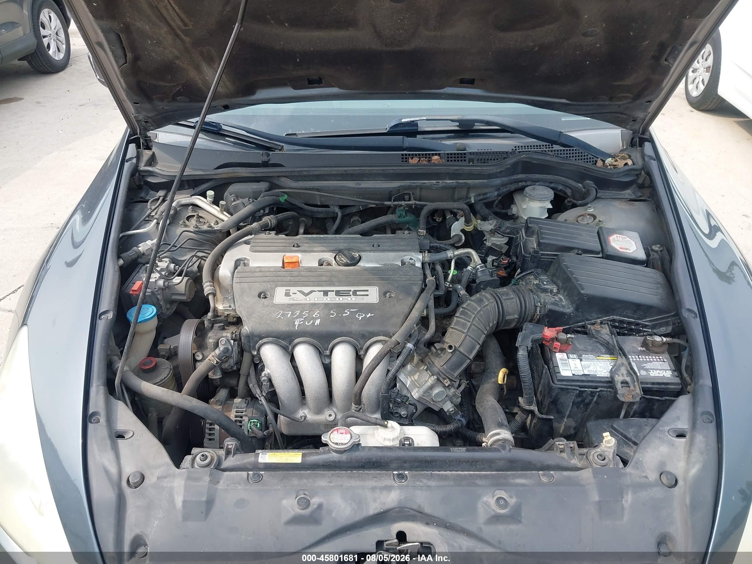 2007 Honda Accord 2.4 Ex Синий vin: 1HGCM56787A177002