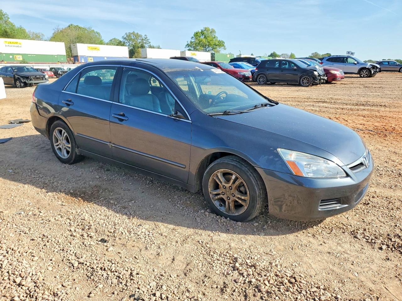 2007 Honda Accord Ex Gray vin: 1HGCM56787A178716