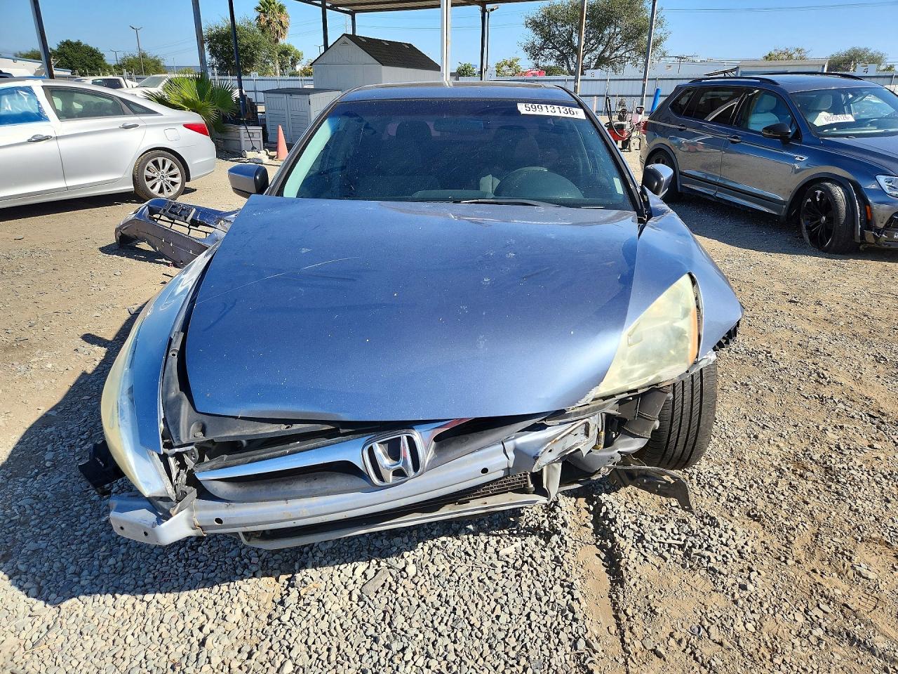 2007 Honda Accord Ex Blue vin: 1HGCM56787A203582