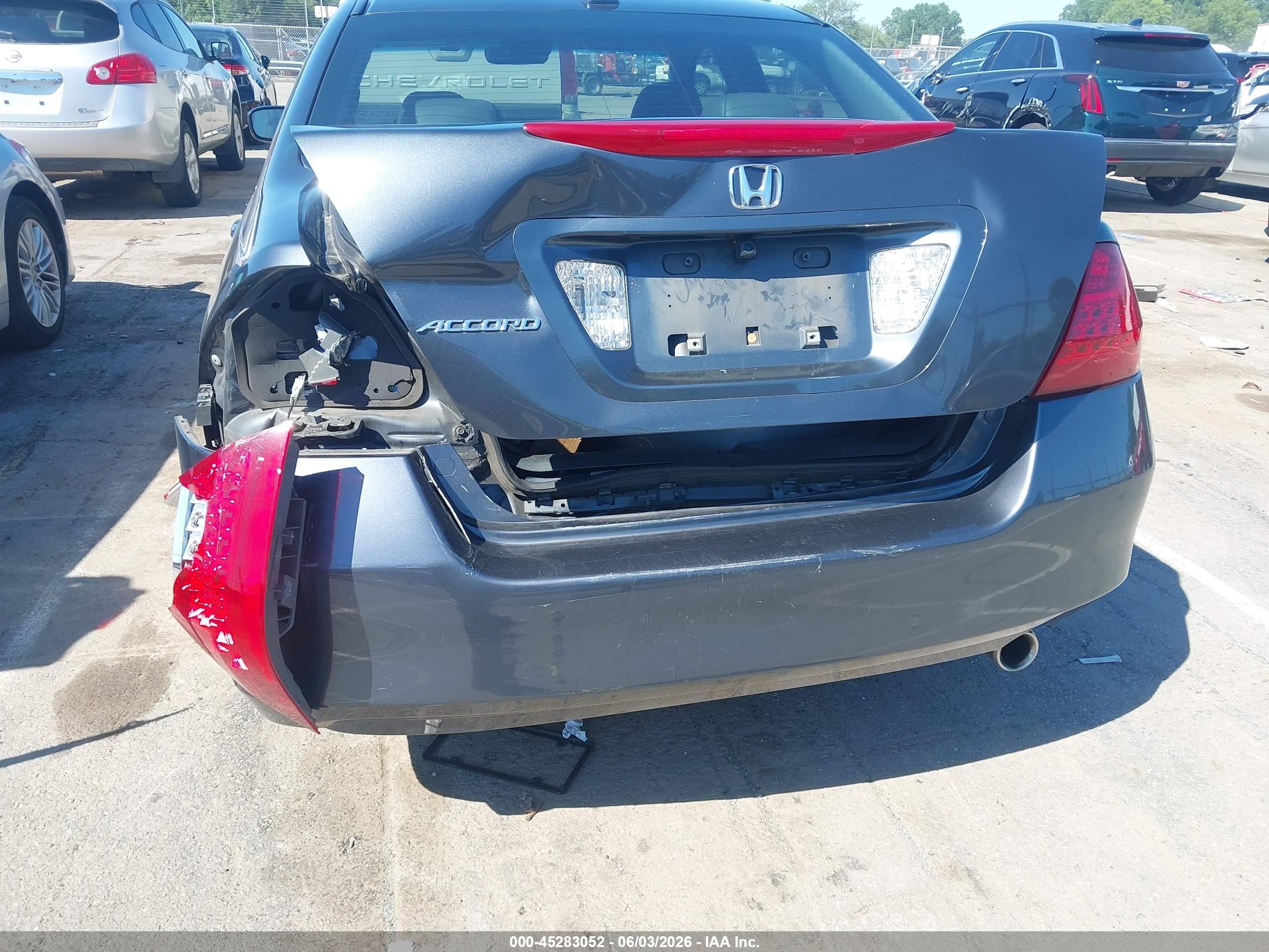 2006 Honda Accord 2.4 Ex Серый vin: 1HGCM56796A009416