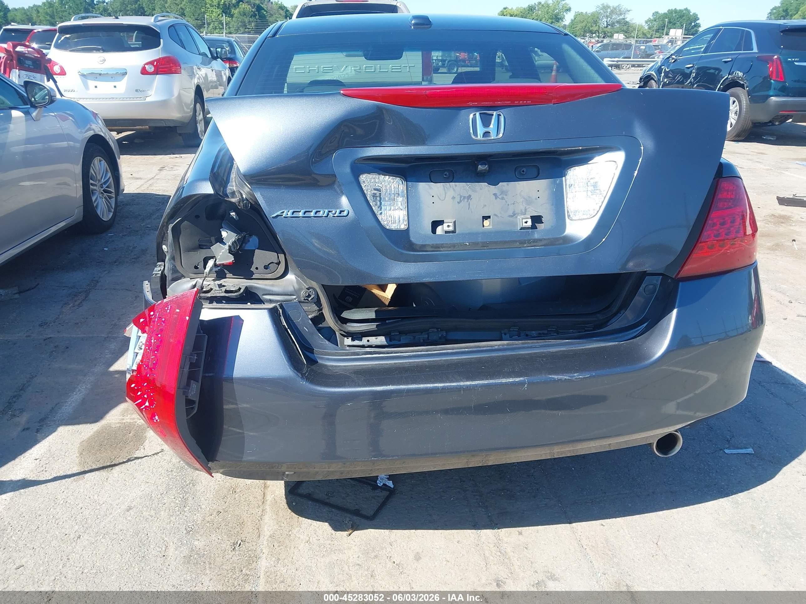 2006 Honda Accord 2.4 Ex Серый vin: 1HGCM56796A009416