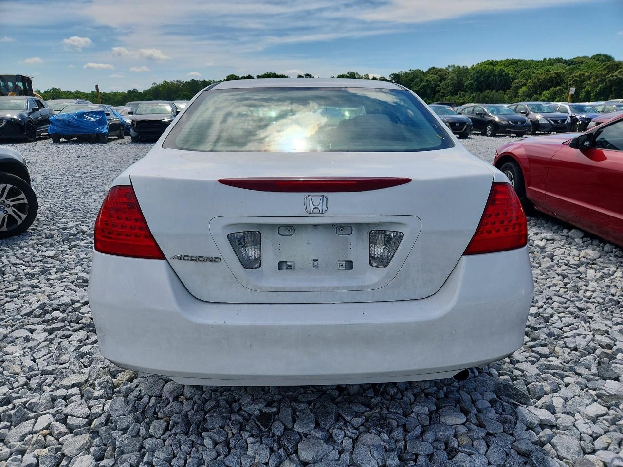 2006 Honda Accord Ex White vin: 1HGCM56796A153645