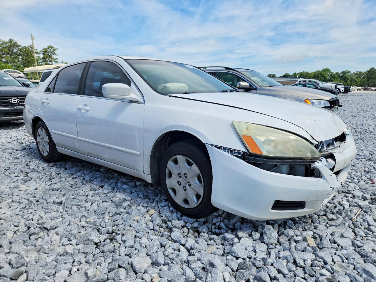 2006 Honda Accord Ex White vin: 1HGCM56796A153645