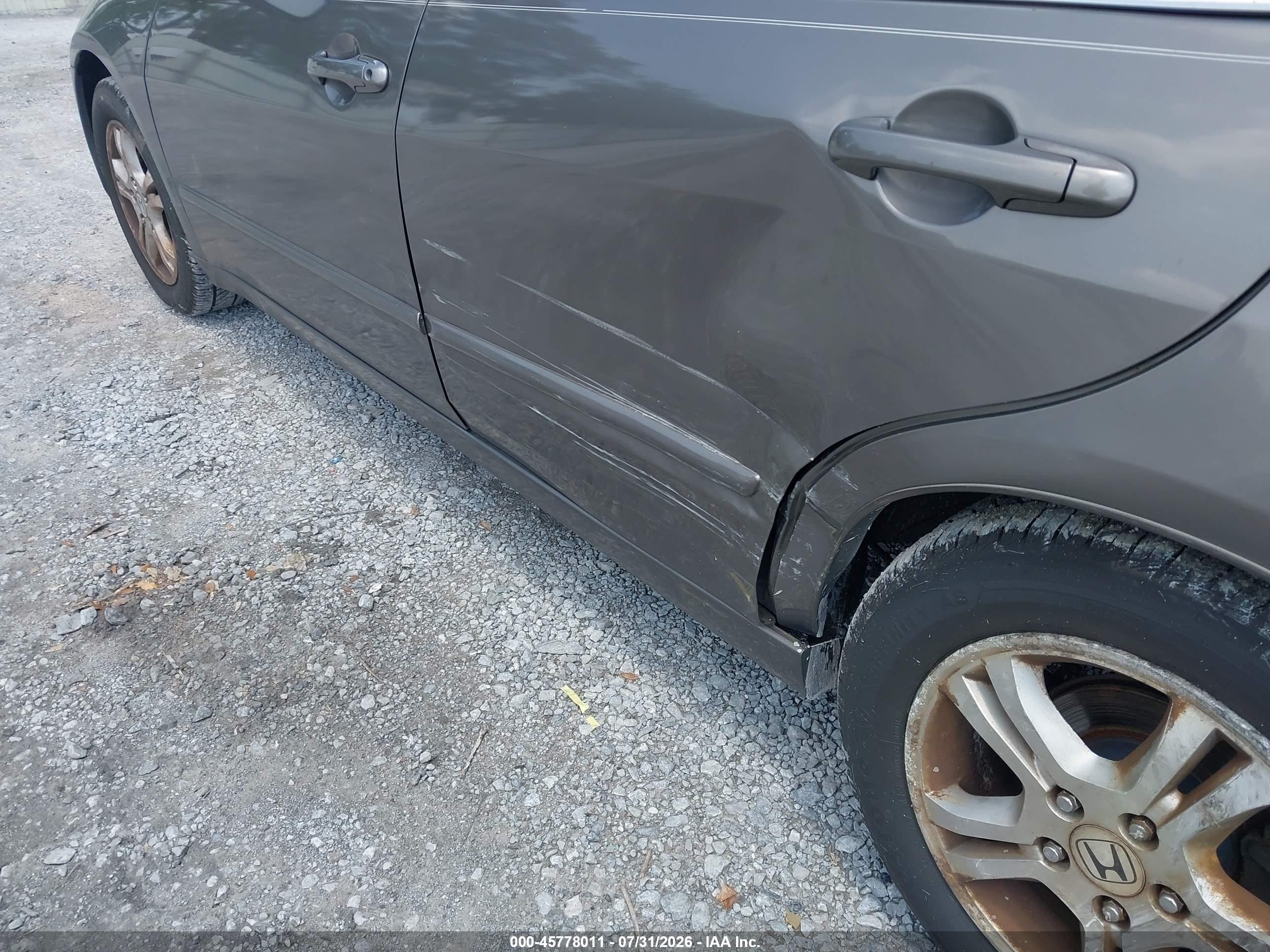 2007 Honda Accord 2.4 Ex Gray vin: 1HGCM56797A120002
