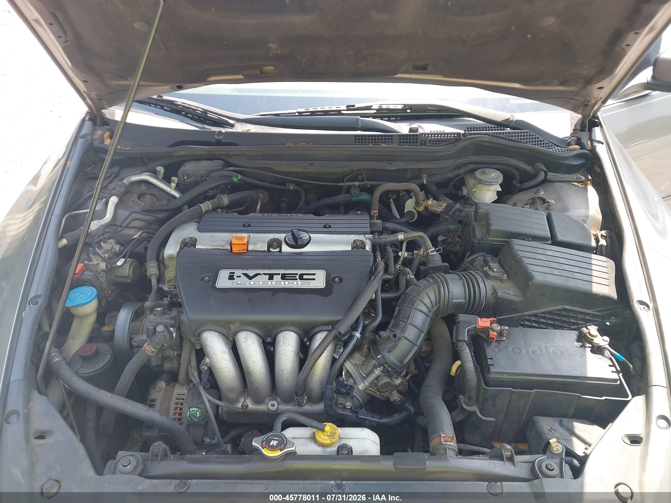 2007 Honda Accord 2.4 Ex Gray vin: 1HGCM56797A120002