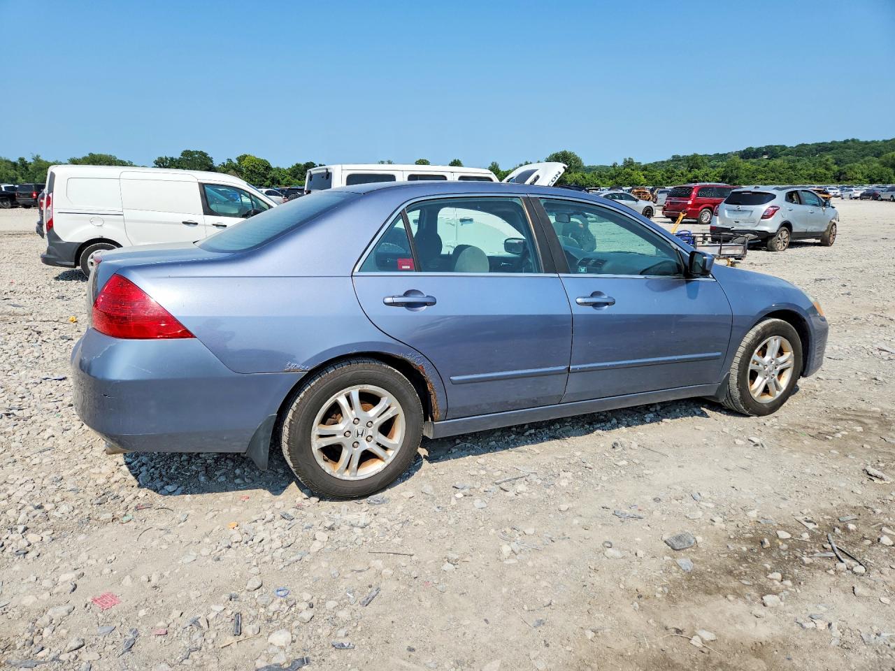 2007 Honda Accord Ex Blue vin: 1HGCM56797A125880