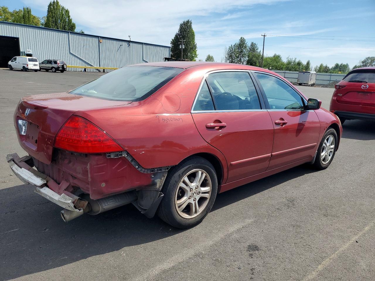 2007 Honda Accord Ex Бордовый vin: 1HGCM56797A129279