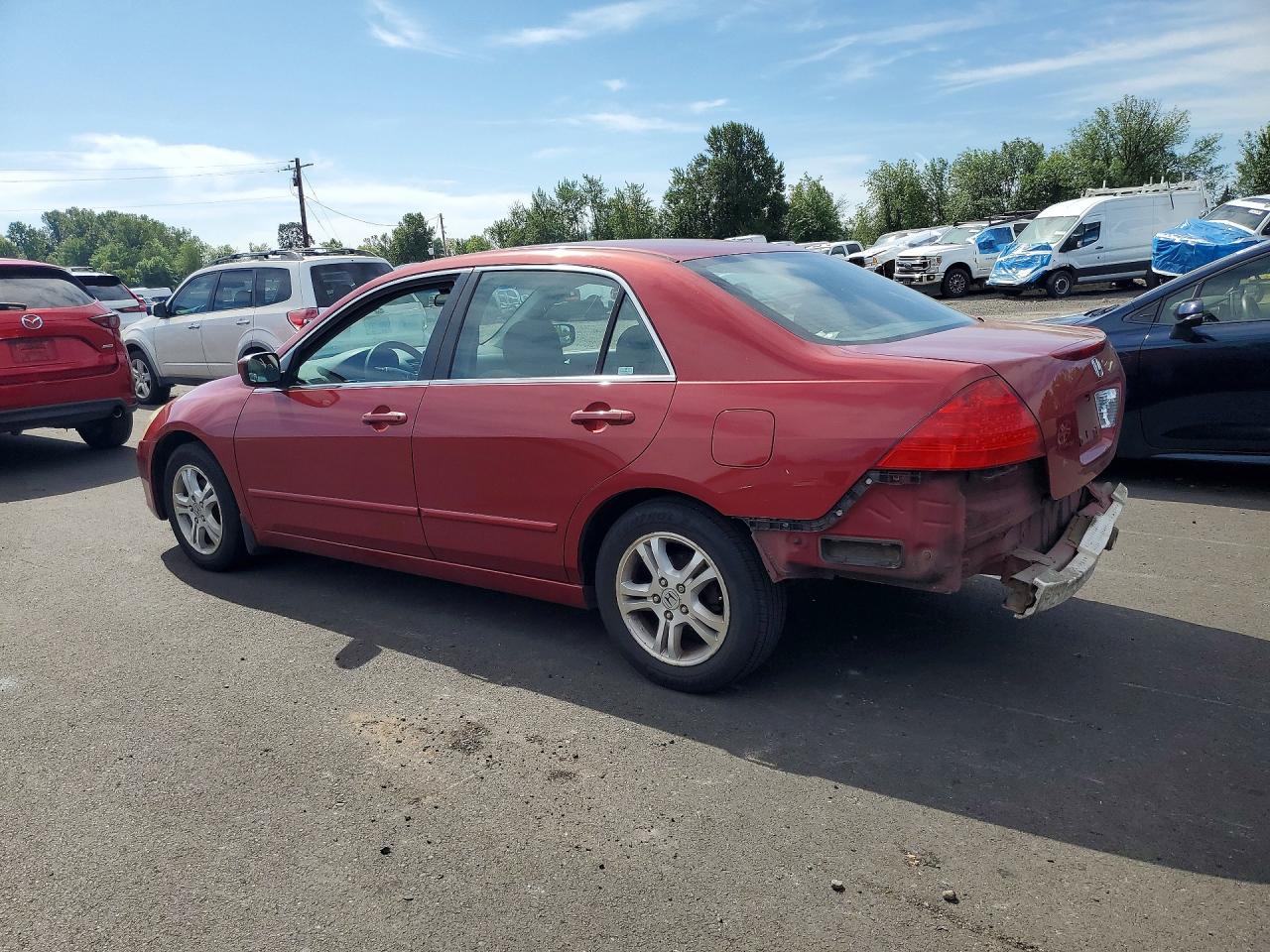 2007 Honda Accord Ex Бордовый vin: 1HGCM56797A129279
