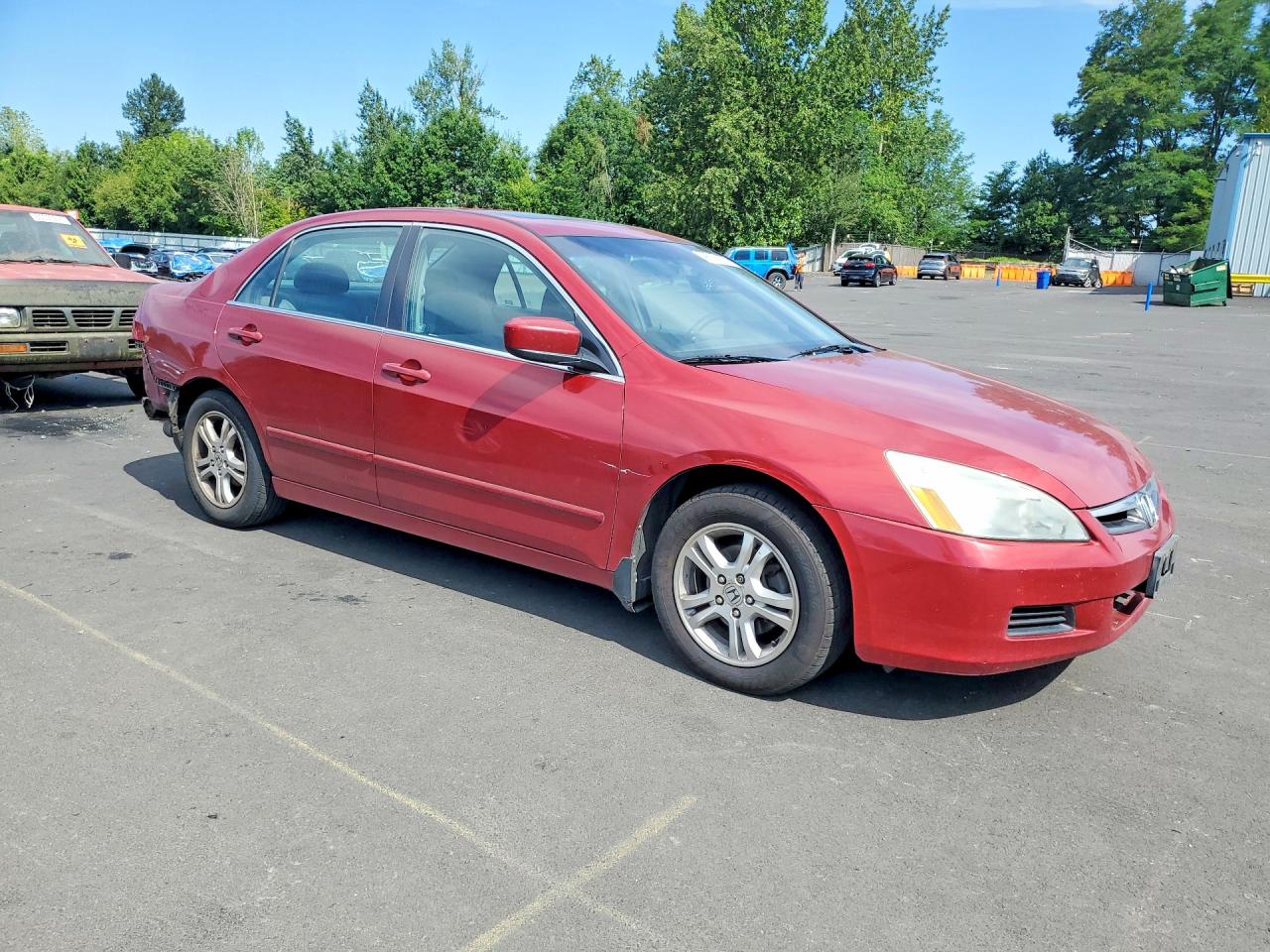 2007 Honda Accord Ex Бордовый vin: 1HGCM56797A129279