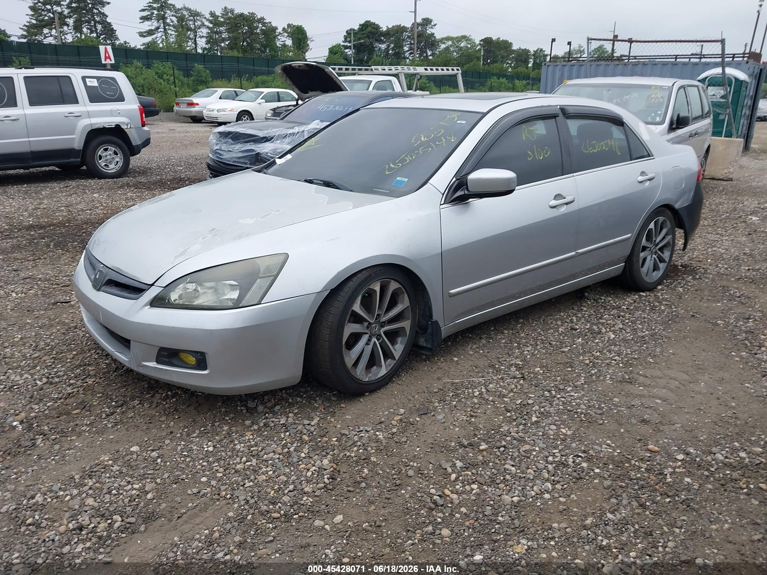 2007 Honda Accord 2.4 Ex Gray vin: 1HGCM56797A132232