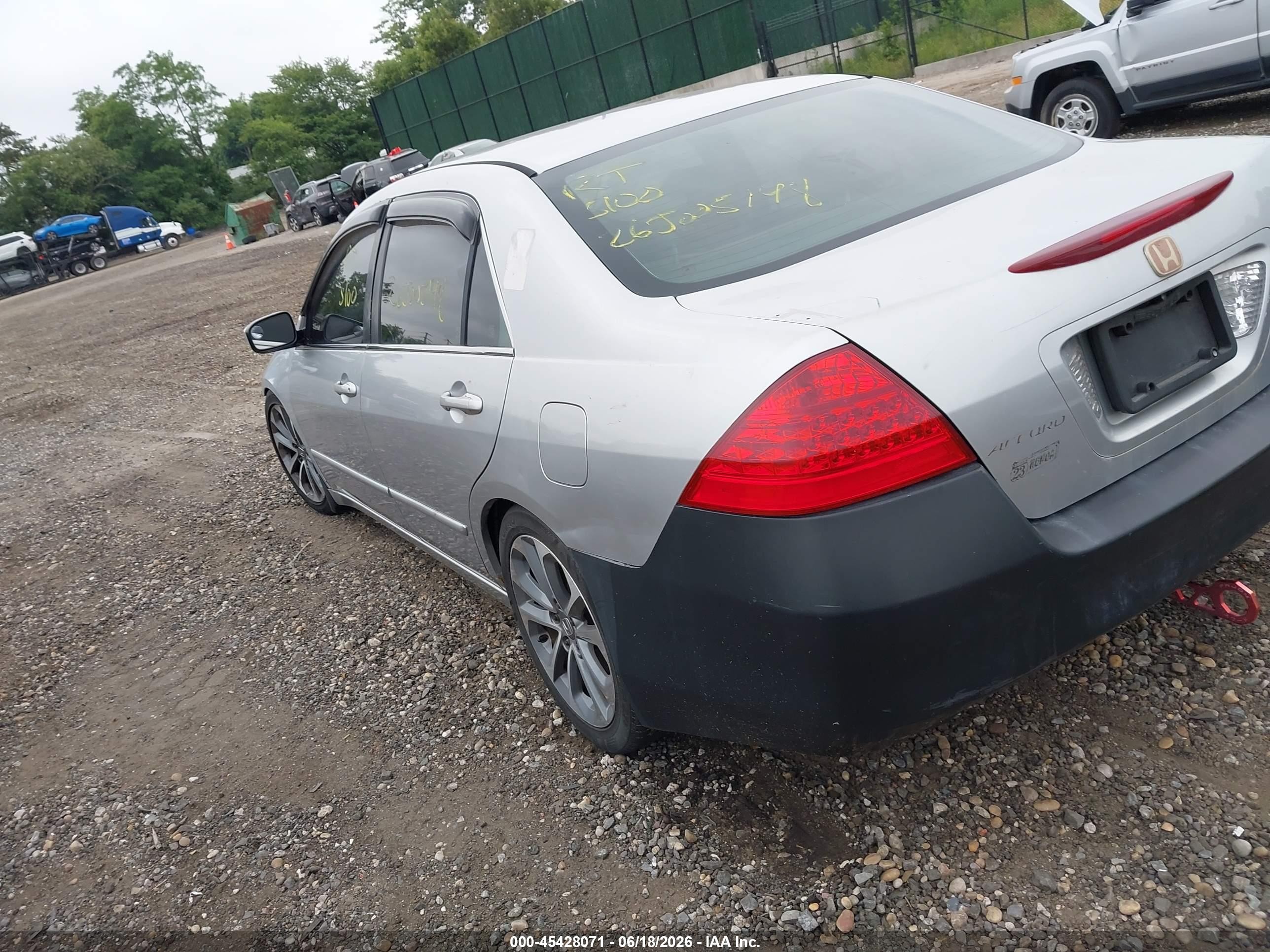 2007 Honda Accord 2.4 Ex Gray vin: 1HGCM56797A132232