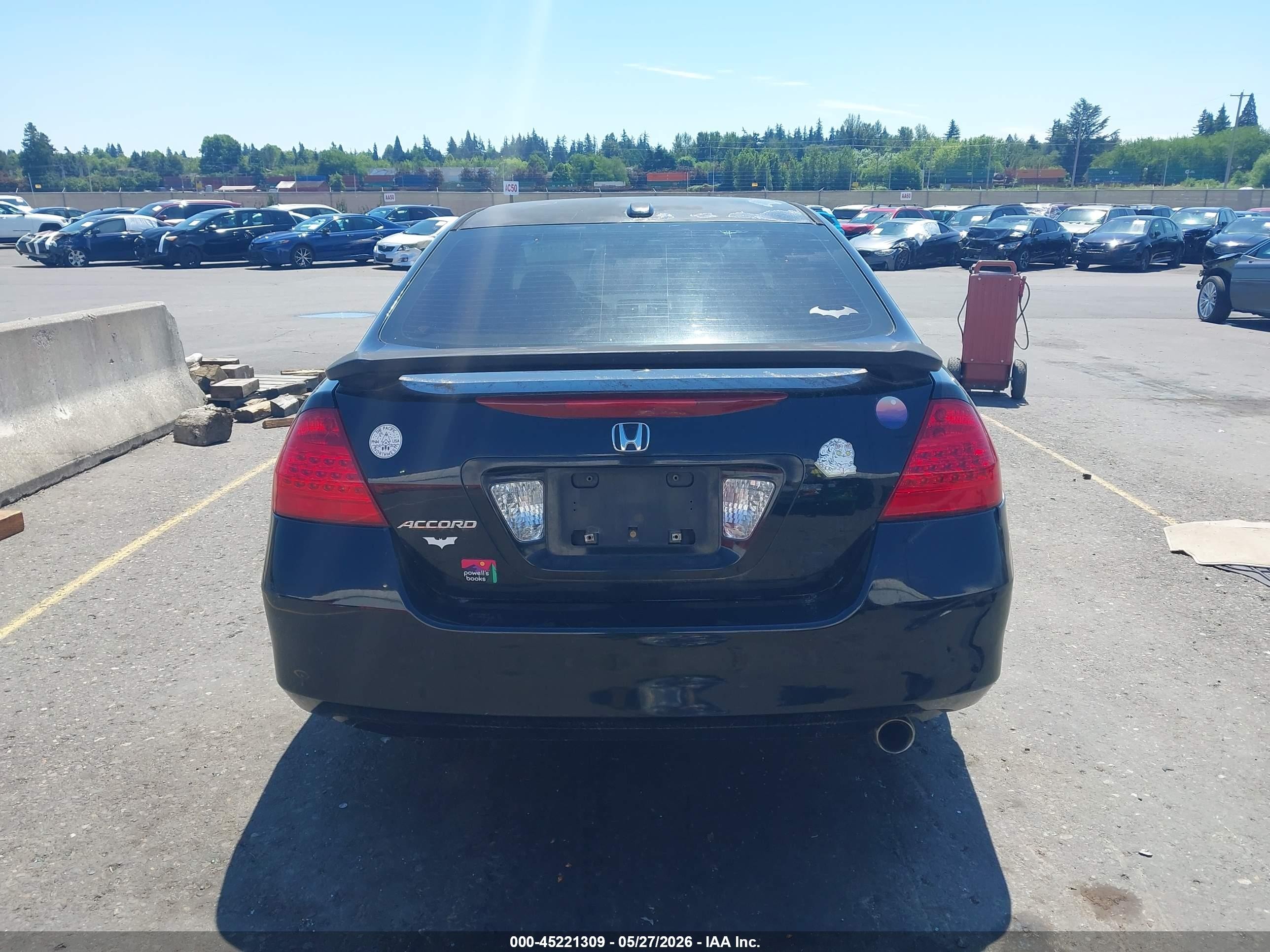 2007 Honda Accord 2.4 Ex Black vin: 1HGCM56797A150407