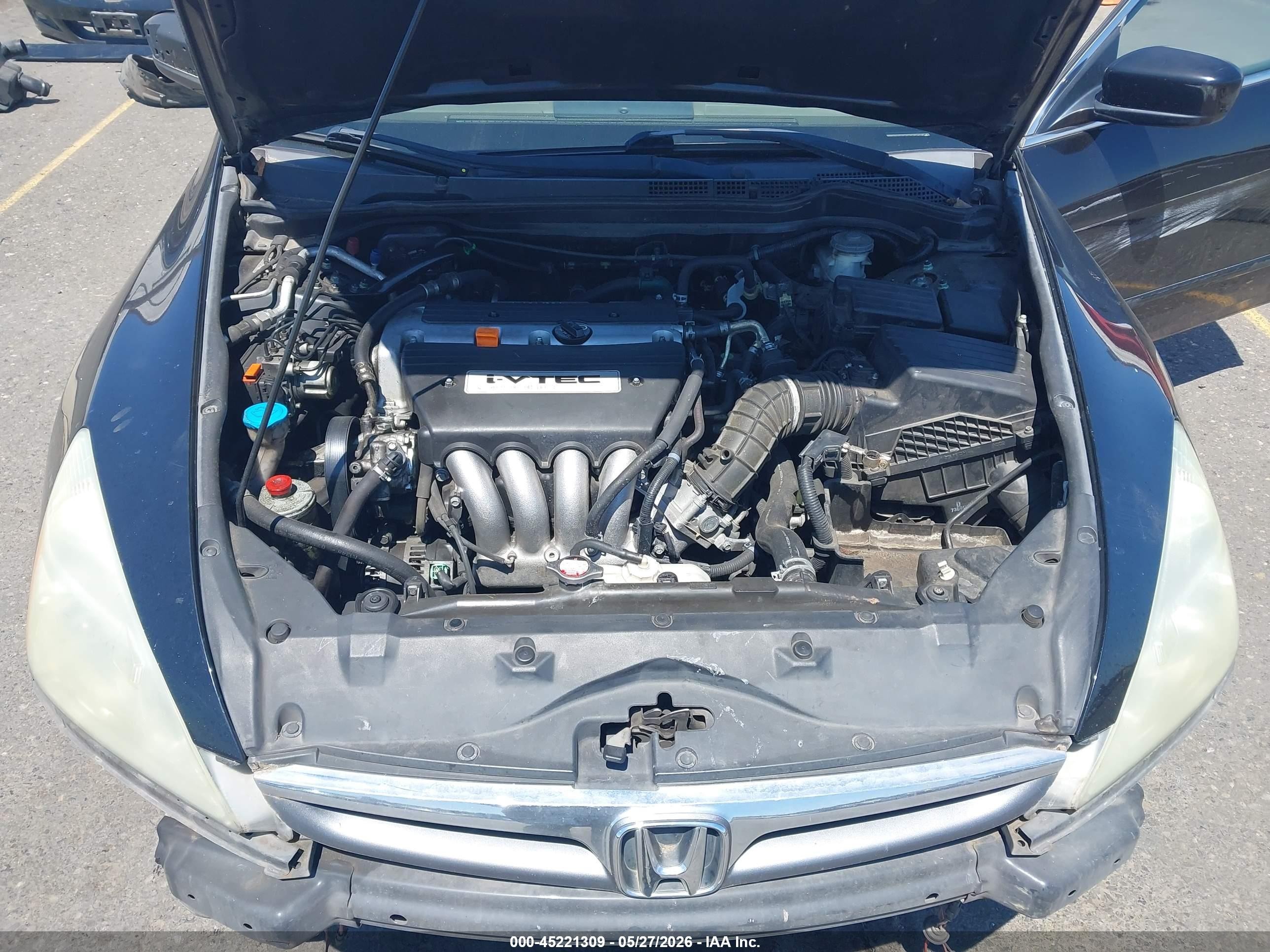 2007 Honda Accord 2.4 Ex Black vin: 1HGCM56797A150407