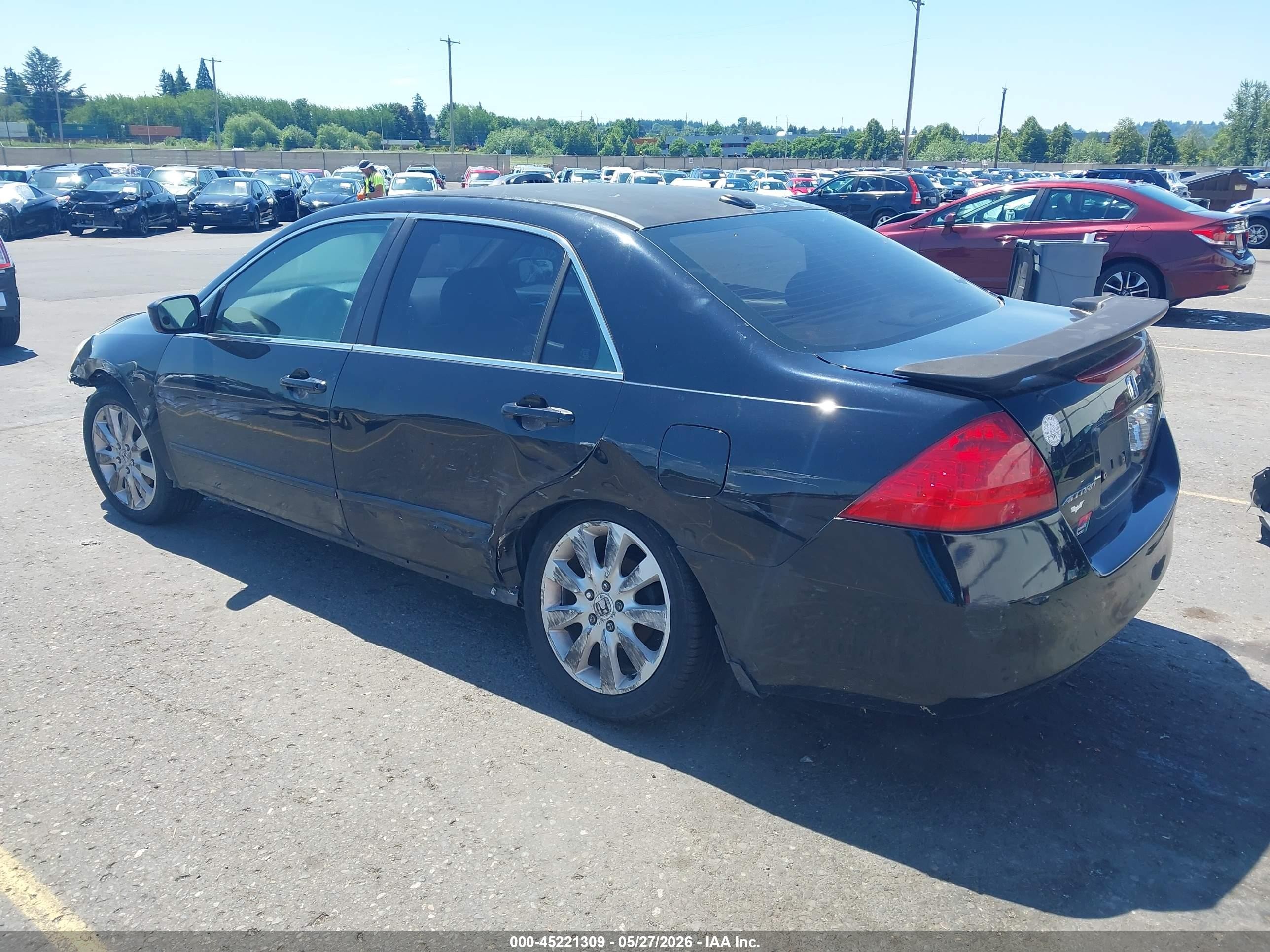 2007 Honda Accord 2.4 Ex Black vin: 1HGCM56797A150407