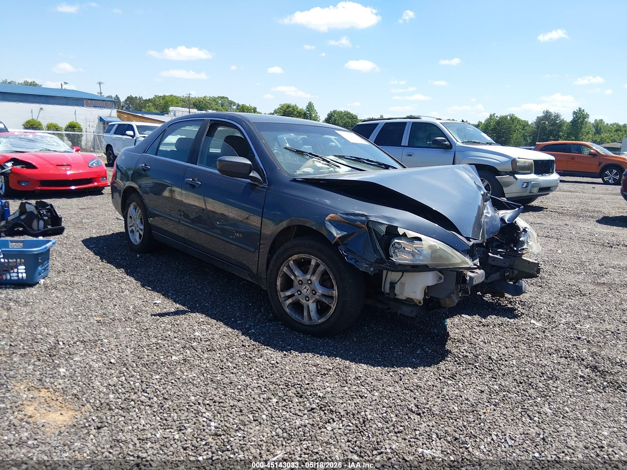 2007 Honda Accord 2.4 Ex Green vin: 1HGCM56797A209598