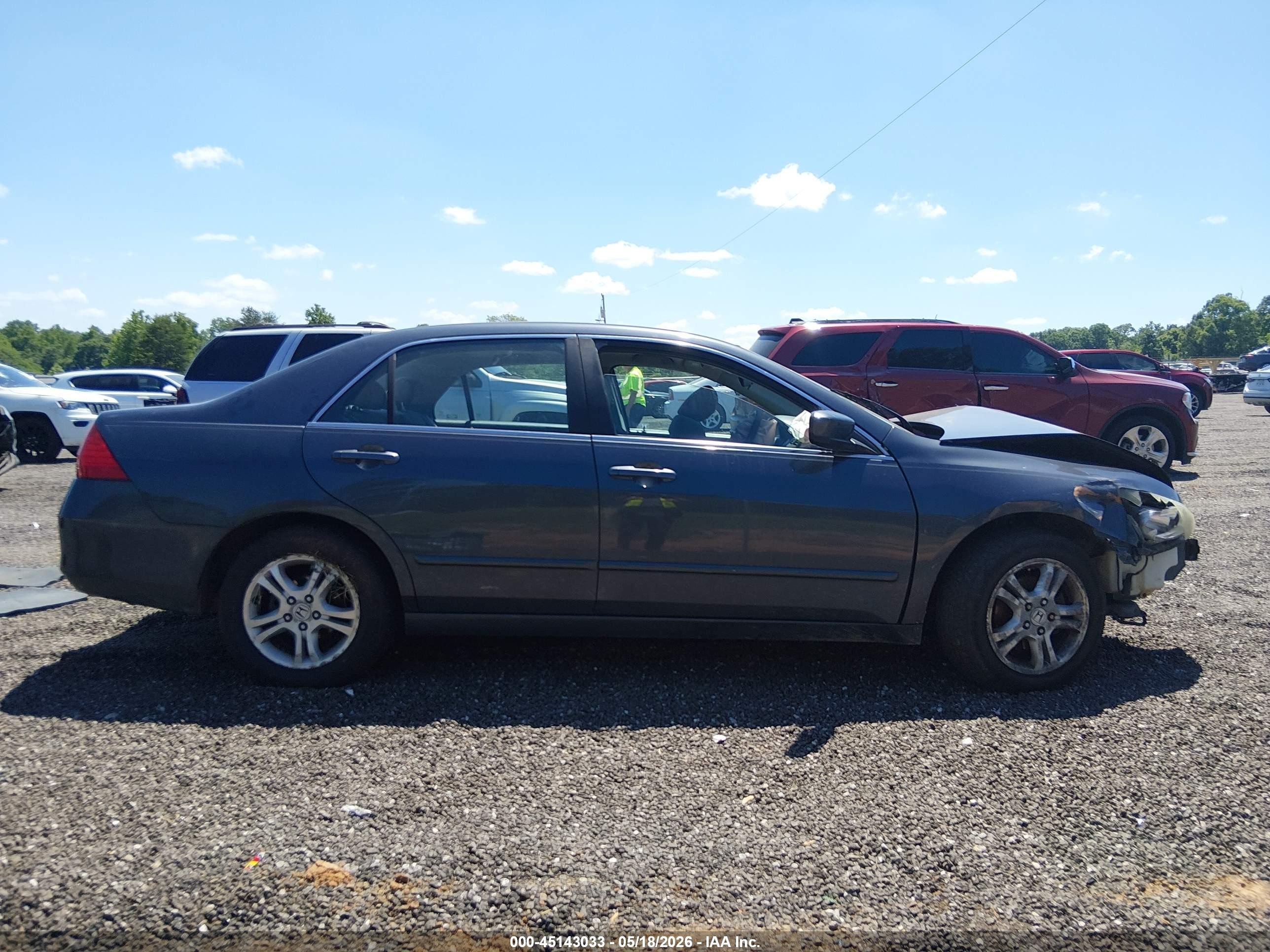 2007 Honda Accord 2.4 Ex Green vin: 1HGCM56797A209598