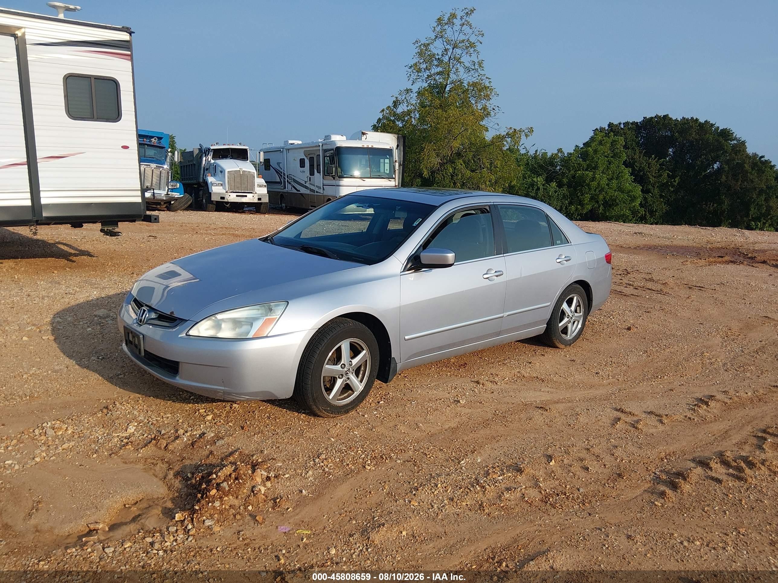 2005 Honda Accord 2.4 Ex Gray vin: 1HGCM567X5A034355
