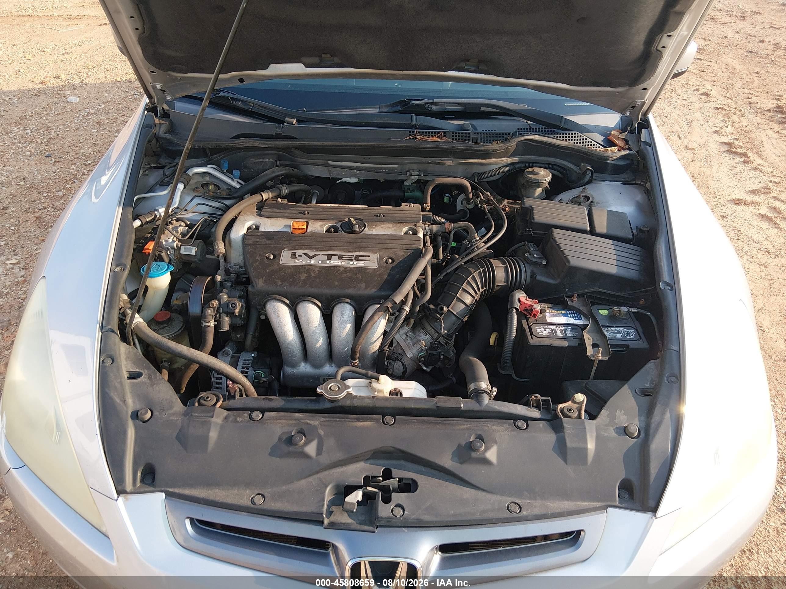 2005 Honda Accord 2.4 Ex Gray vin: 1HGCM567X5A034355