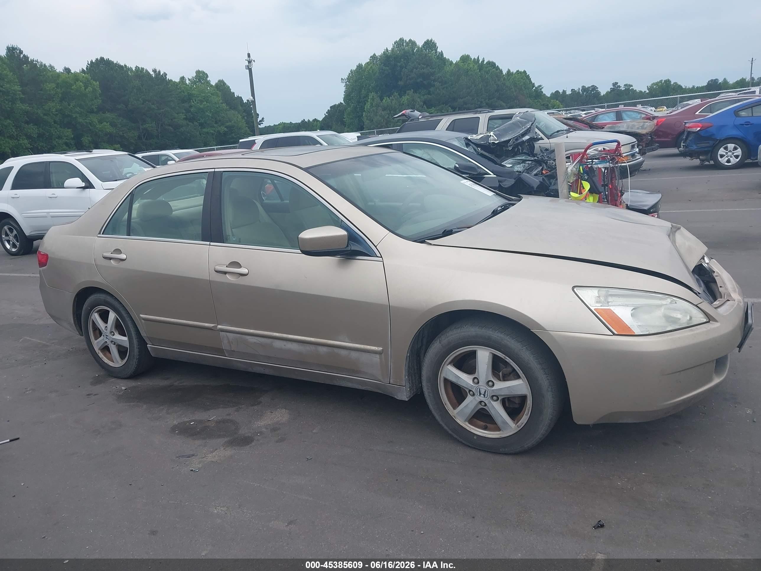 2005 Honda Accord 2.4 Ex Champagne vin: 1HGCM567X5A053228