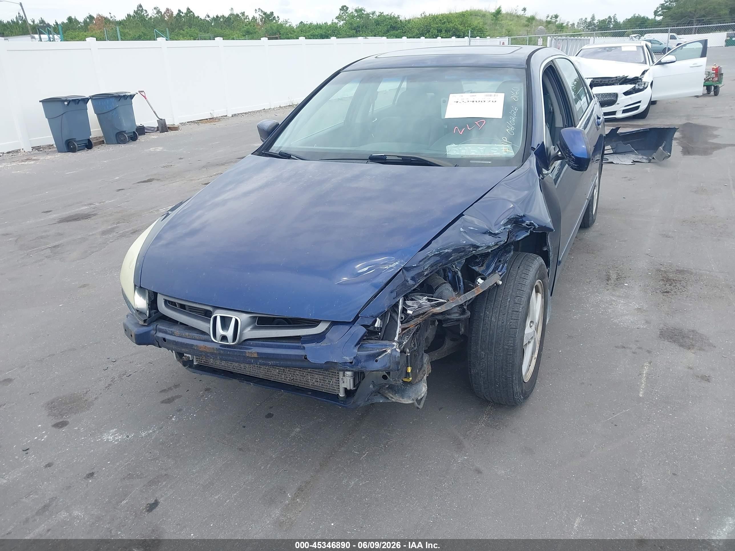 2005 Honda Accord 2.4 Ex Blue vin: 1HGCM567X5A070160