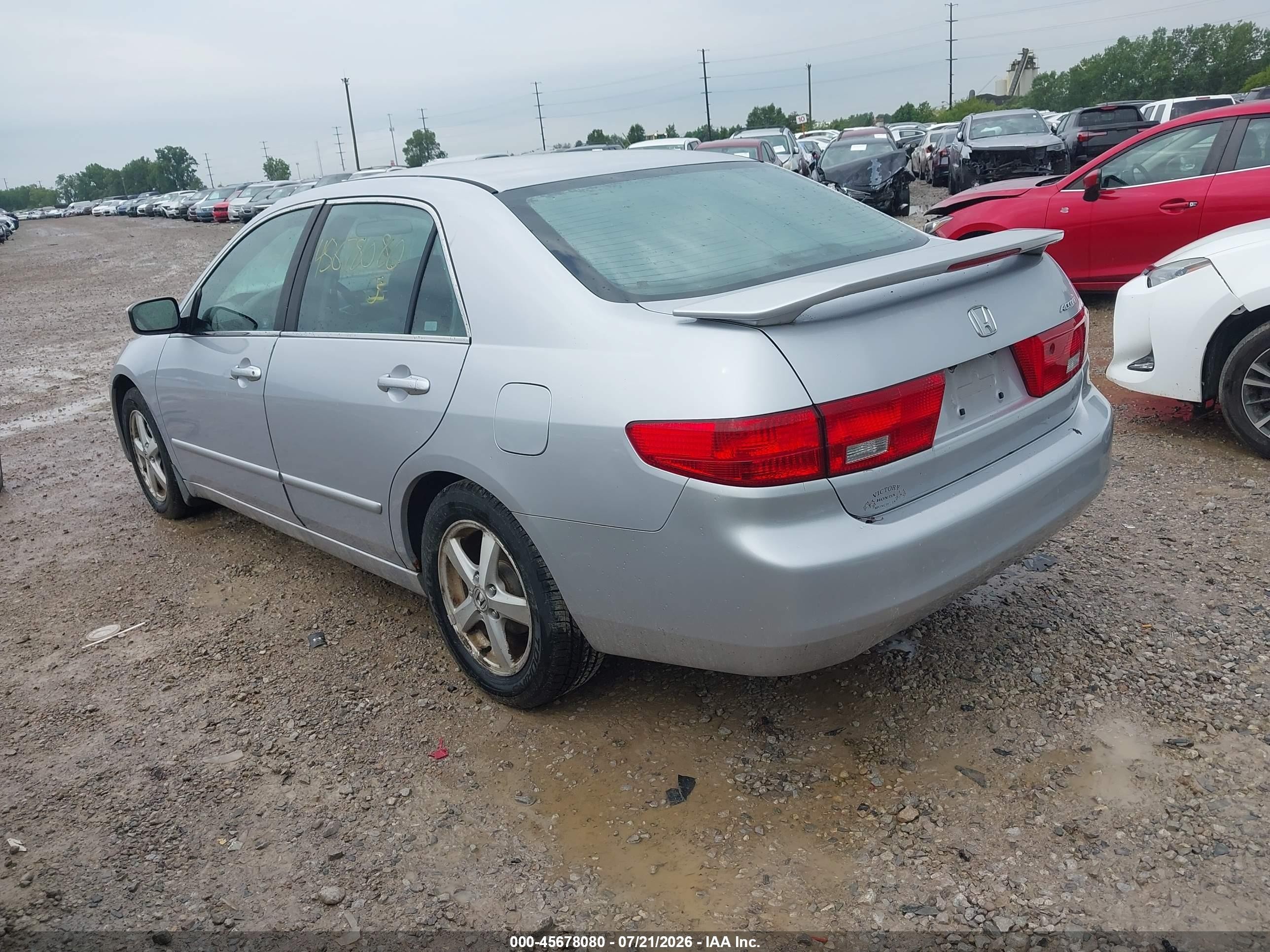 2005 Honda Accord 2.4 Ex Silver vin: 1HGCM567X5A111595