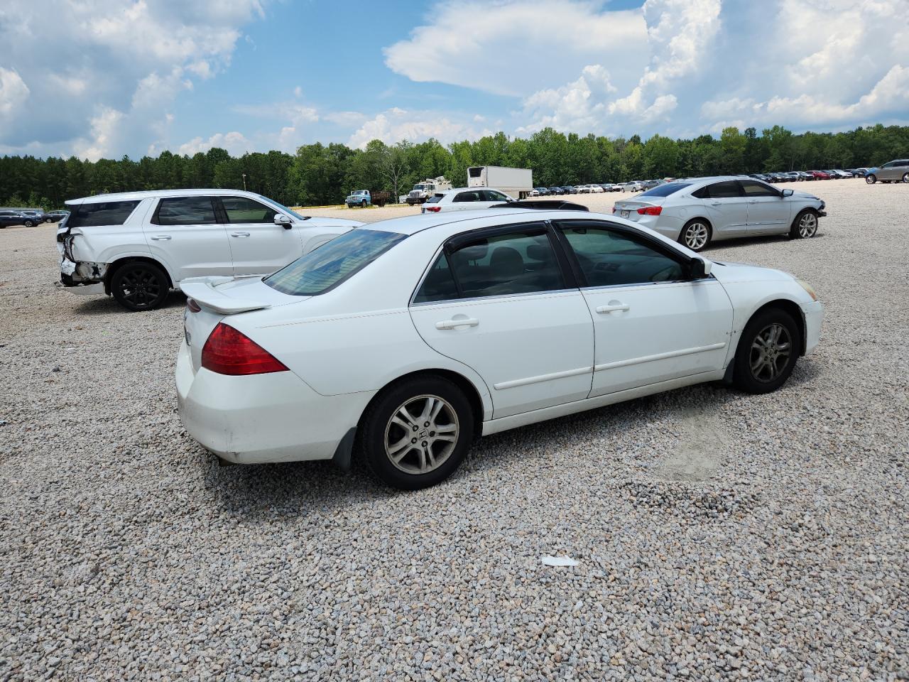 2006 Honda Accord Ex White vin: 1HGCM567X6A032185