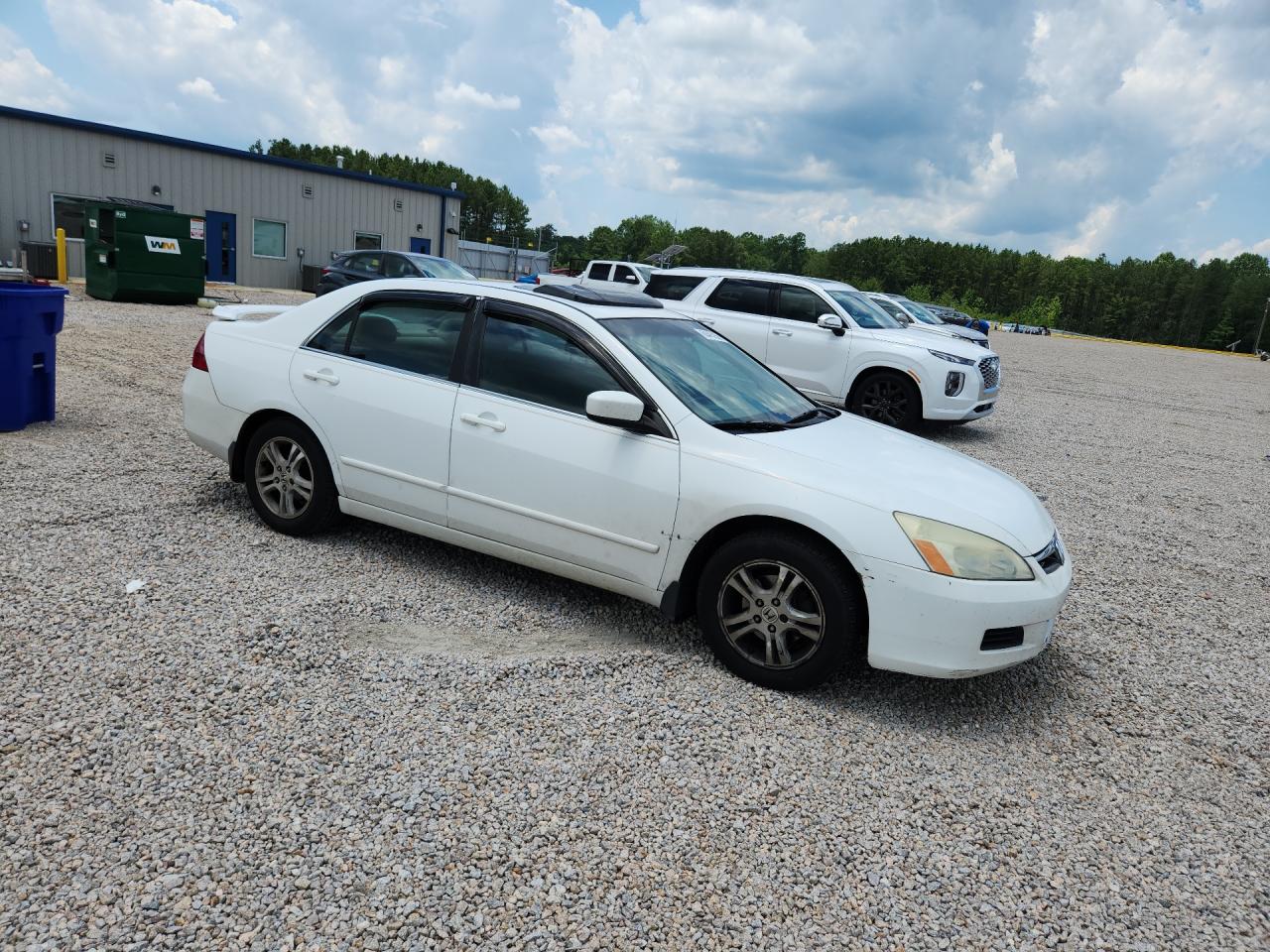 2006 Honda Accord Ex White vin: 1HGCM567X6A032185