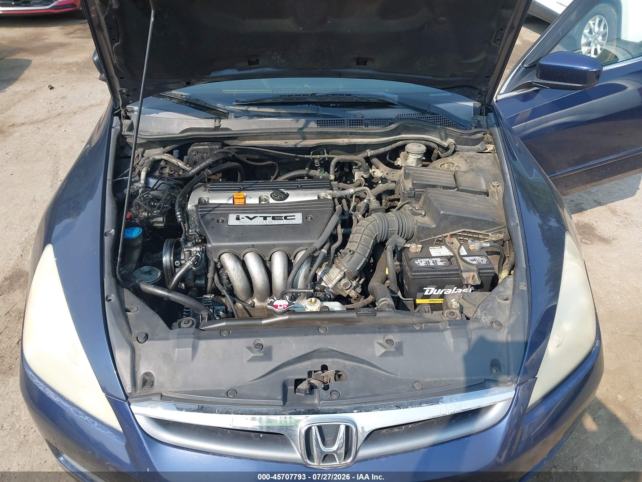 2006 Honda Accord 2.4 Ex Blue vin: 1HGCM567X6A040982