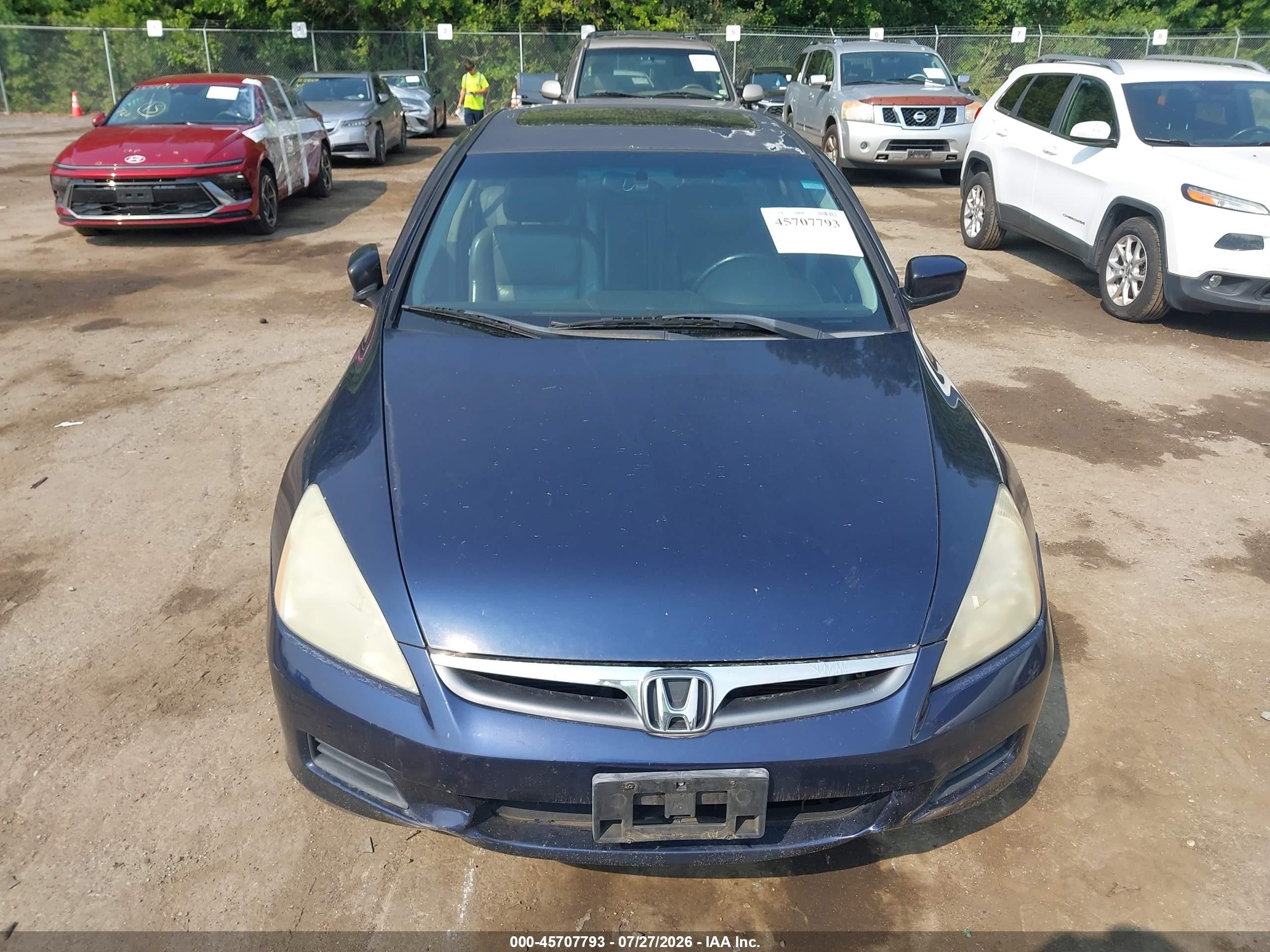 2006 Honda Accord 2.4 Ex Blue vin: 1HGCM567X6A040982