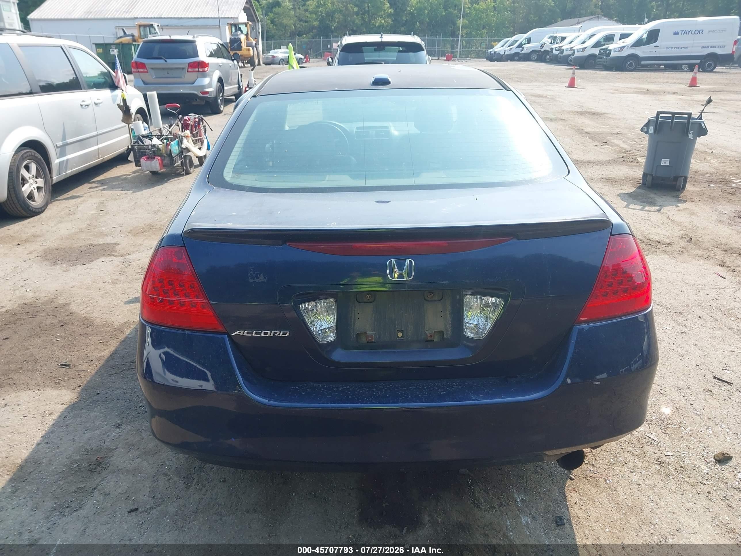 2006 Honda Accord 2.4 Ex Blue vin: 1HGCM567X6A040982