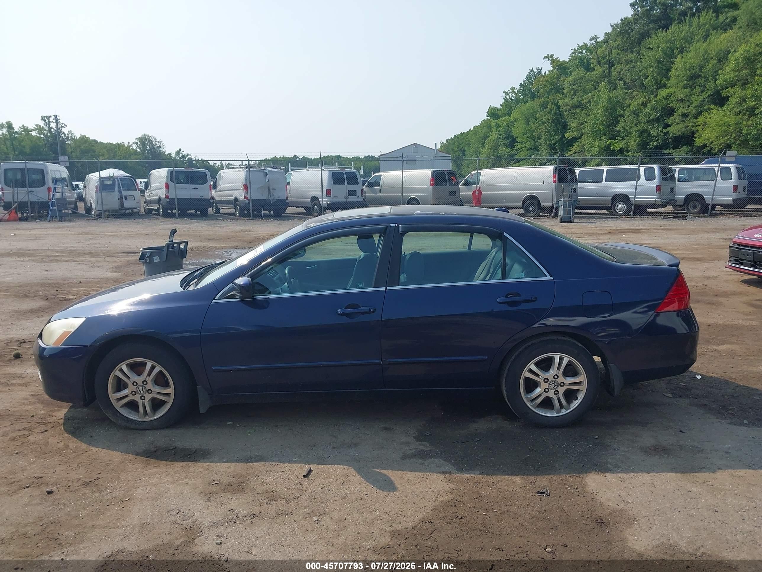 2006 Honda Accord 2.4 Ex Blue vin: 1HGCM567X6A040982