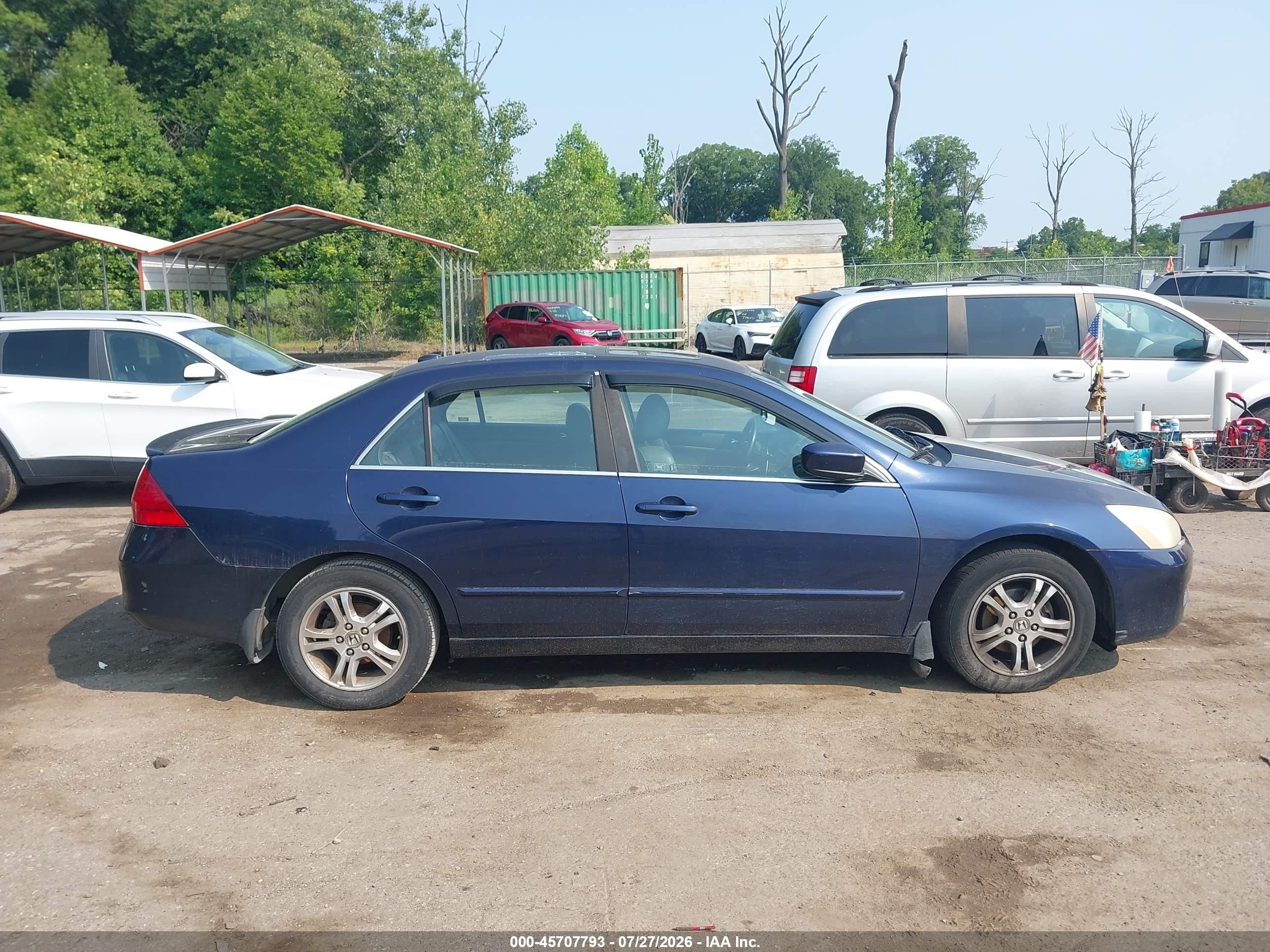 2006 Honda Accord 2.4 Ex Blue vin: 1HGCM567X6A040982