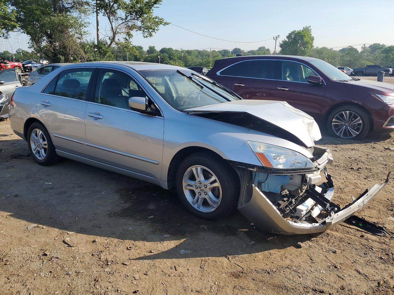 2006 Honda Accord Ex Silver vin: 1HGCM567X6A041145