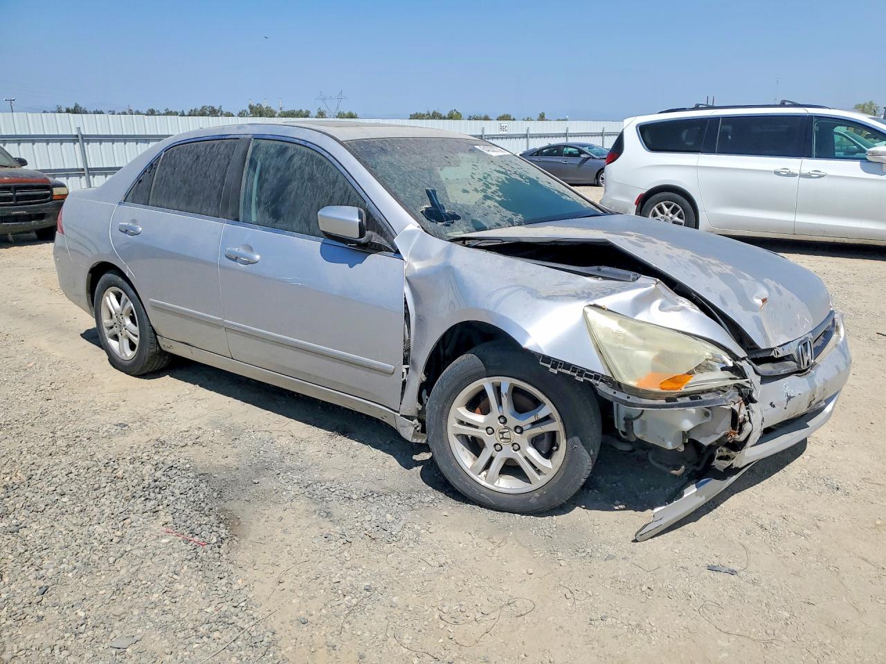 2006 Honda Accord Ex Silver vin: 1HGCM567X6A055563