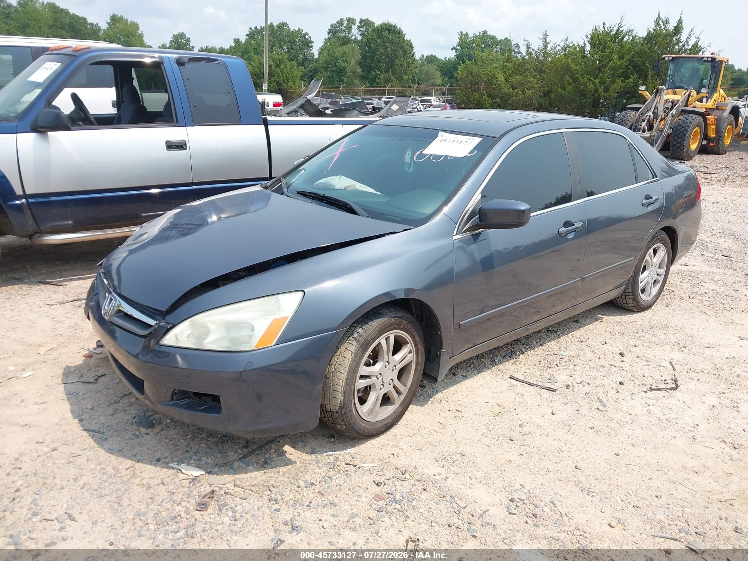 2006 Honda Accord 2.4 Ex Синий vin: 1HGCM567X6A110626